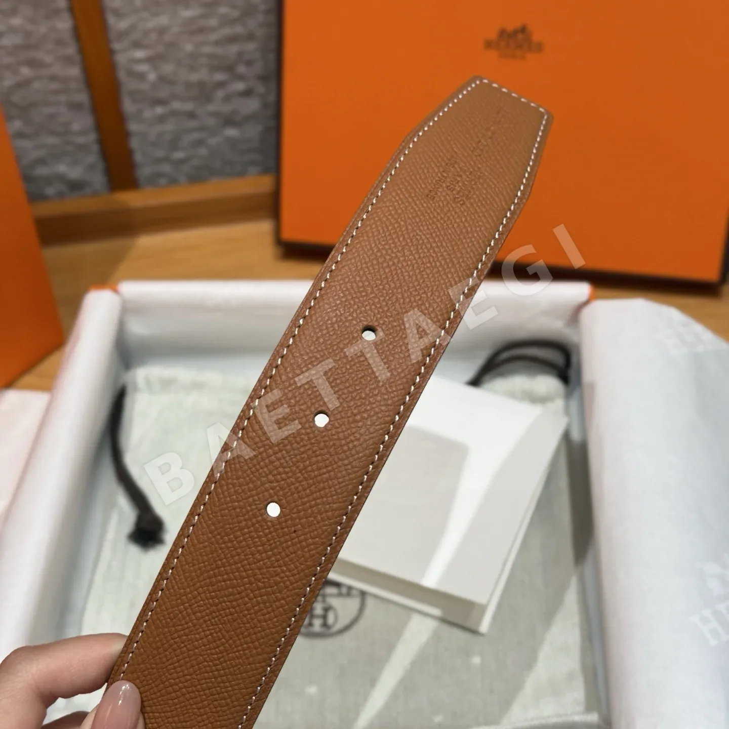 에르메스 리버서블 메탈 버클 남성 벨트 상세 이미지 6