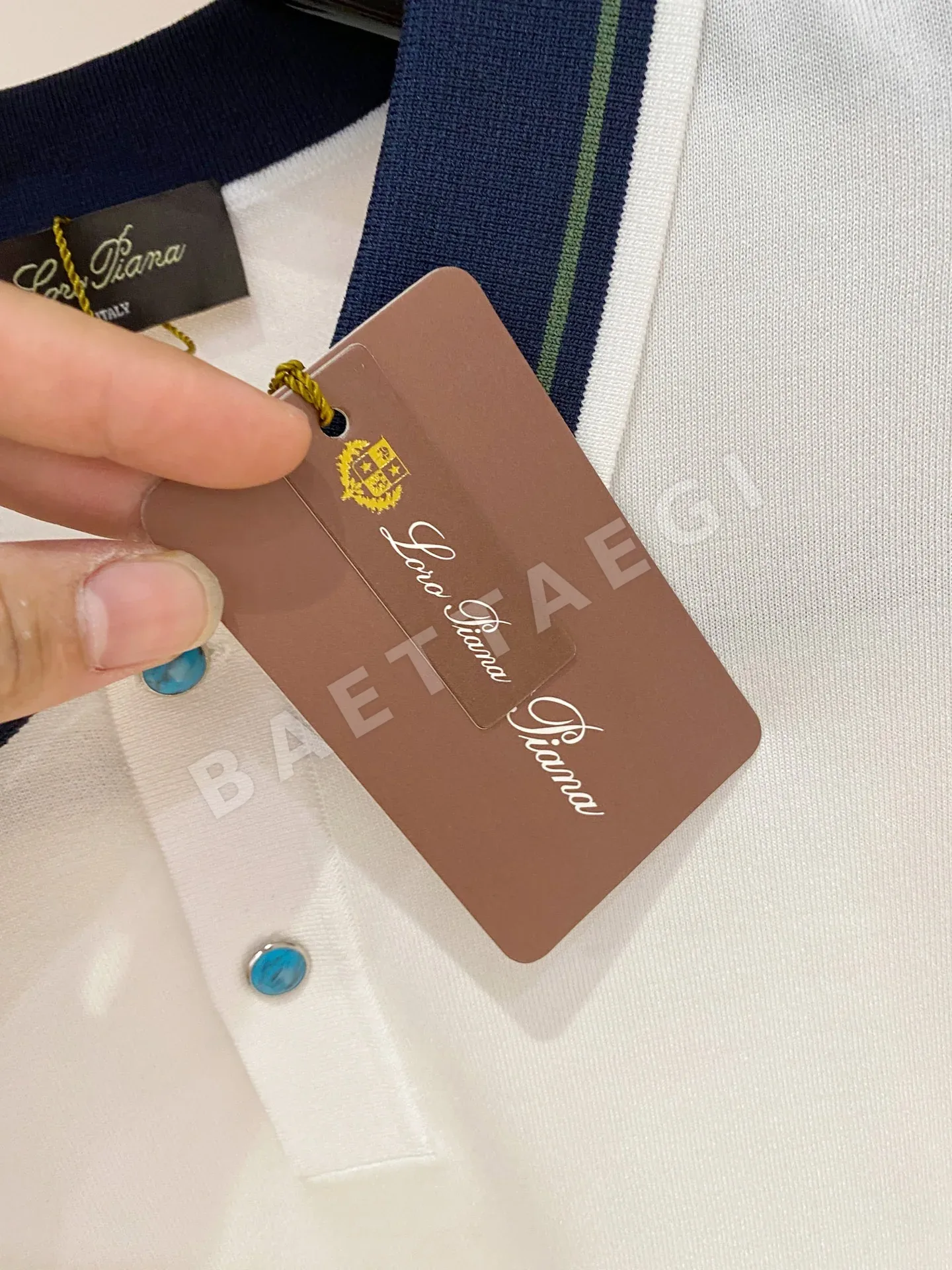 로로피아나 남성 린넨 반팔 티셔츠 상세 이미지 5
