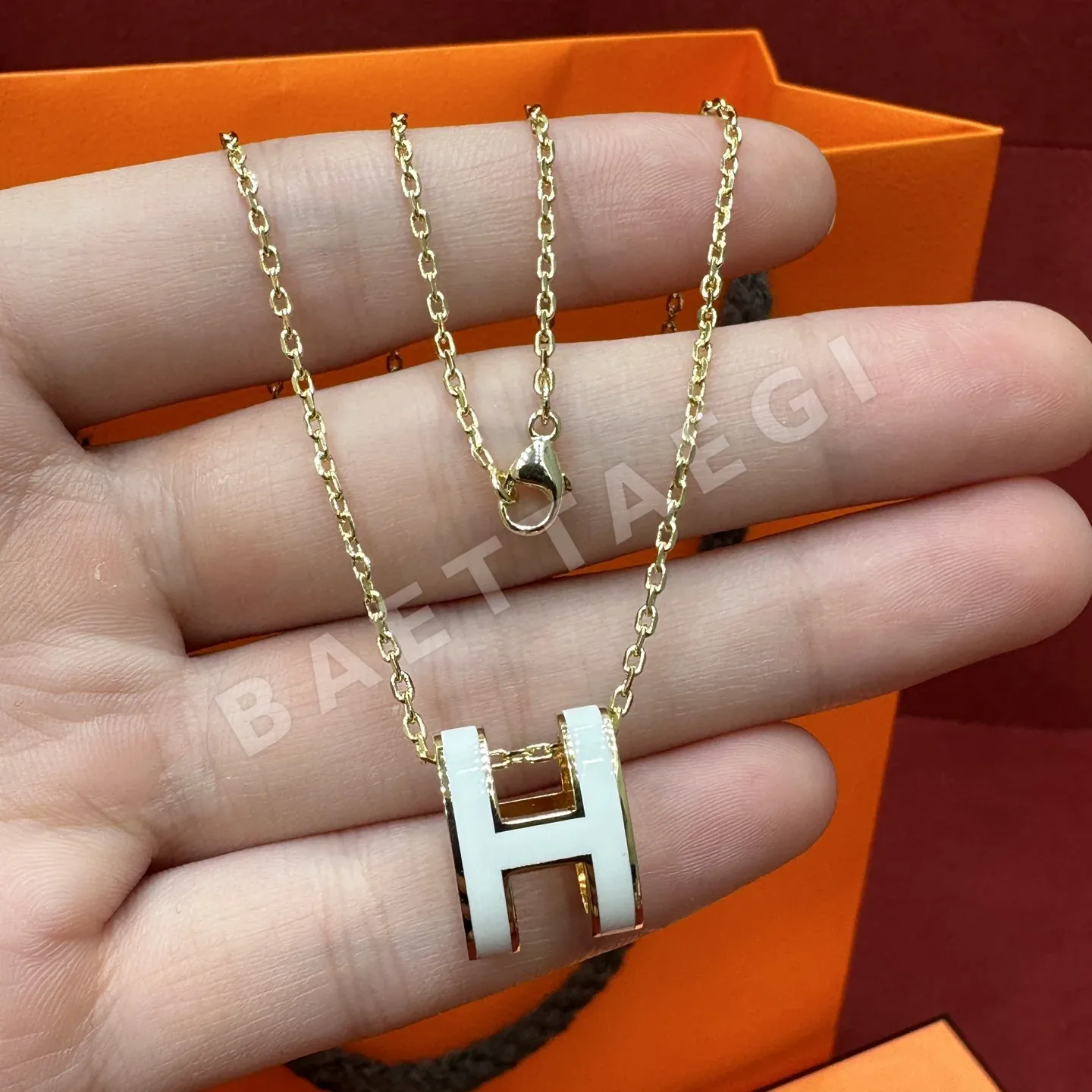 에르메스 라지 팝 H 목걸이 상세 이미지 2