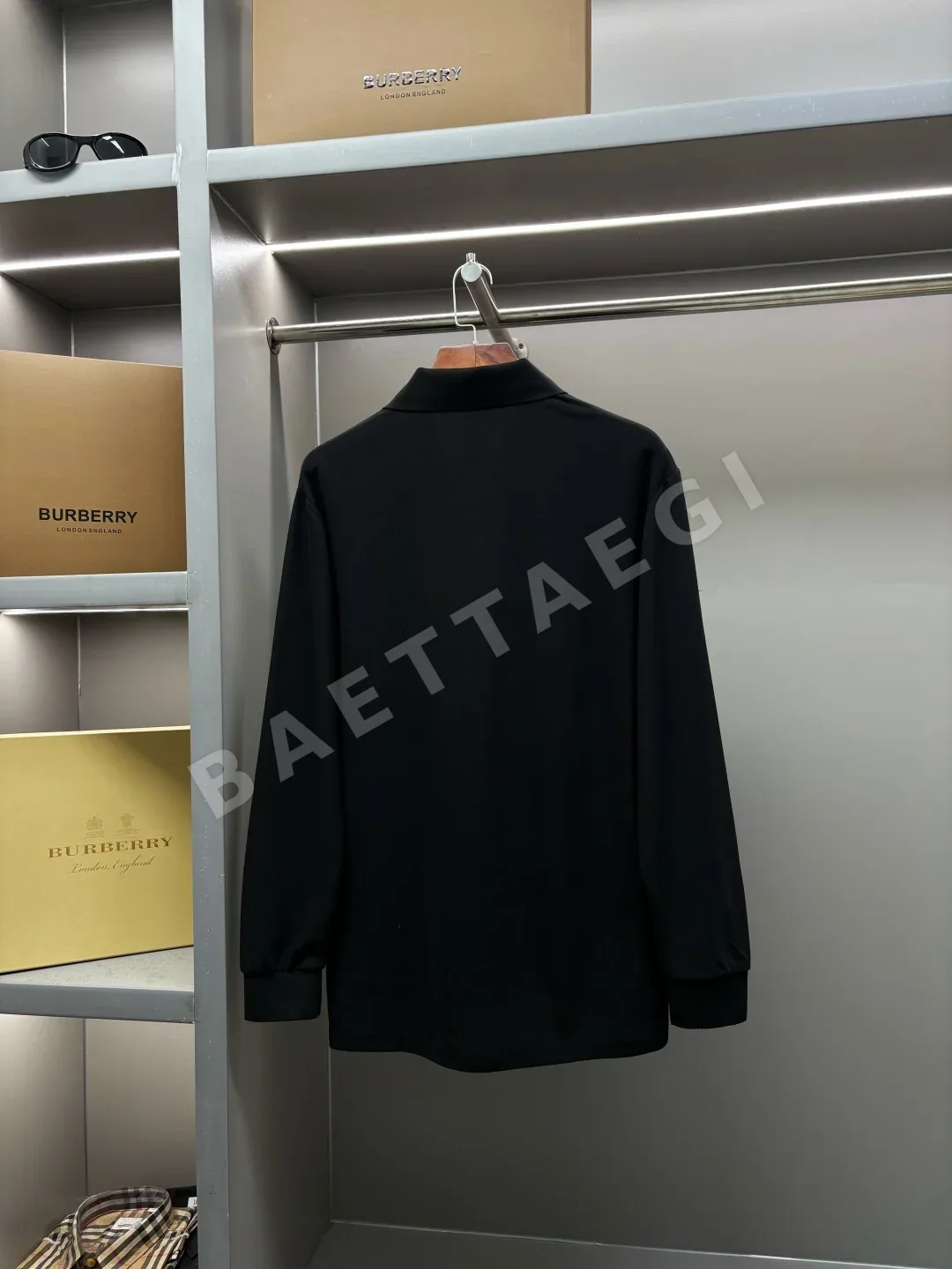 버버리 로고 자수 스트라이프 코튼 긴팔 가디건 상세 이미지 7