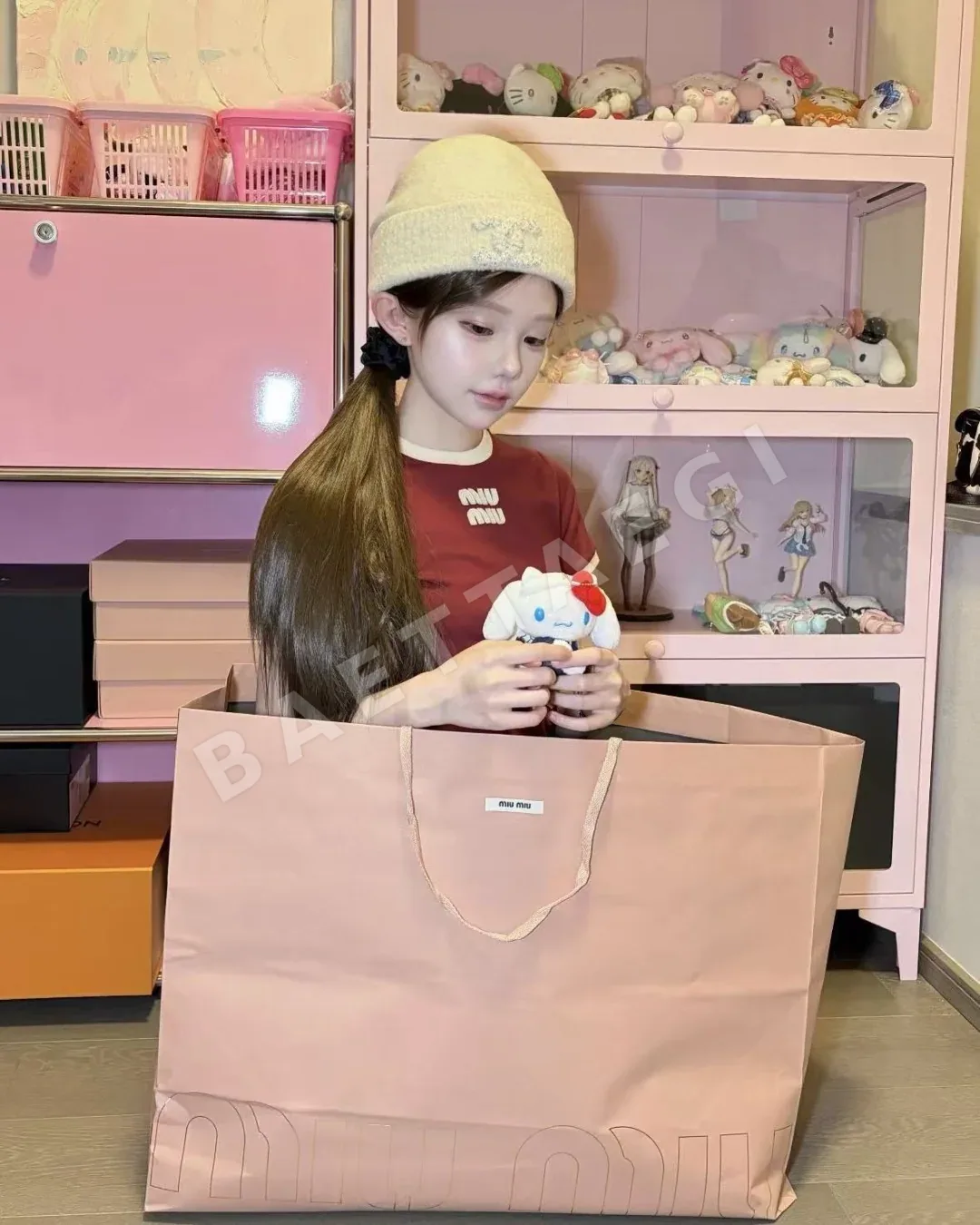미우미우 컬러 블록 코튼 반팔 티셔츠 상세 이미지 9
