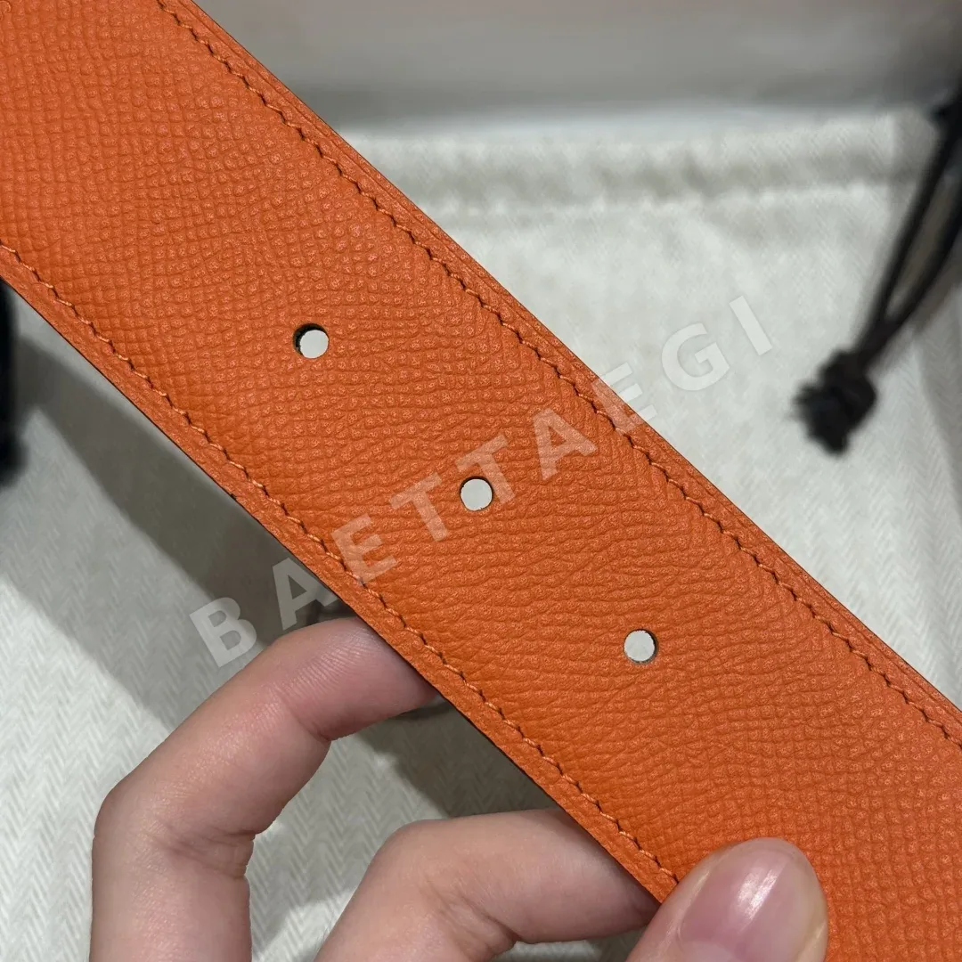 에르메스 H 로고 양면 가죽 벨트 상세 이미지 8