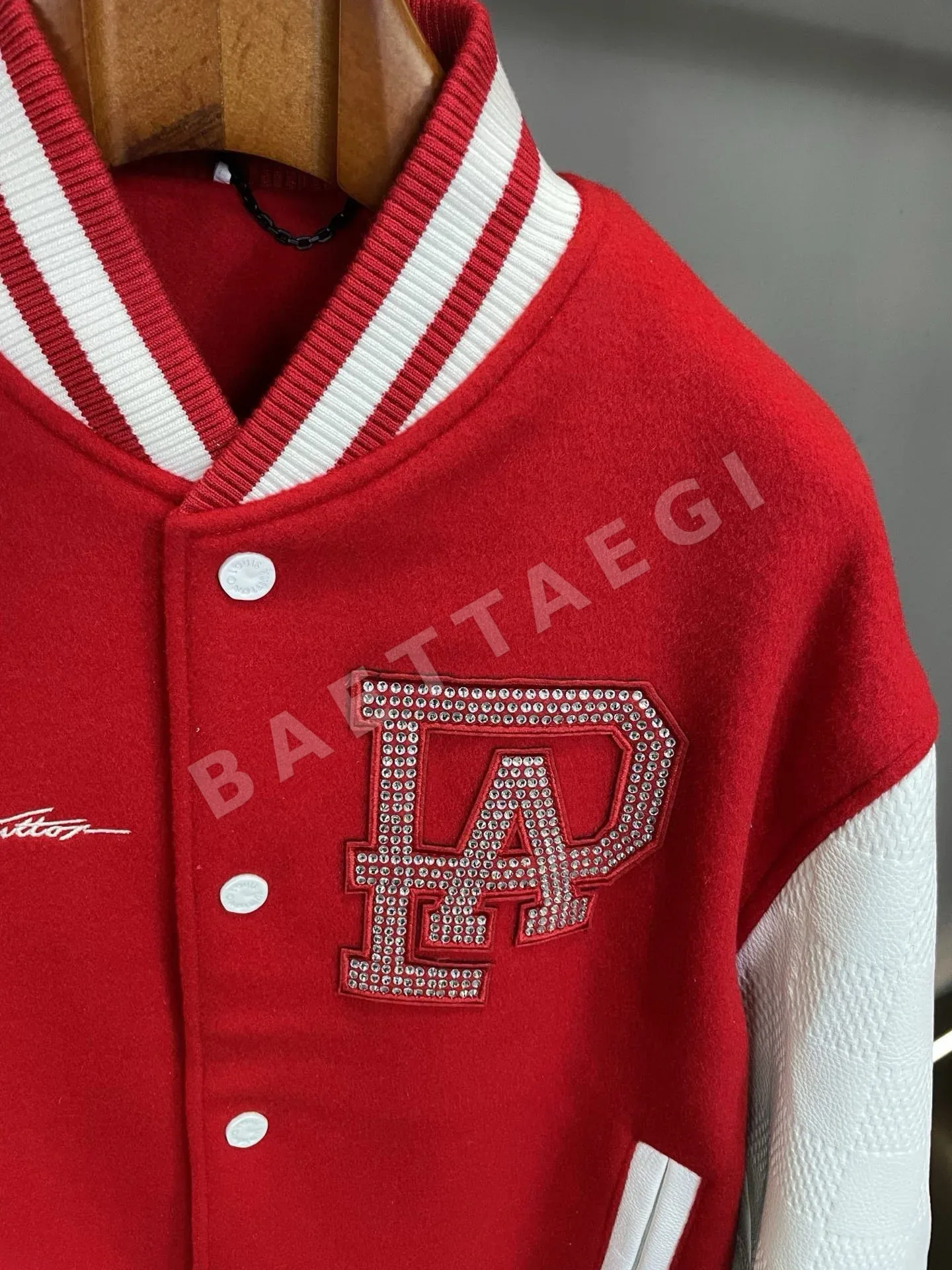 루이비통 가죽 캐시미어 배색 남성 자켓 상세 이미지 4