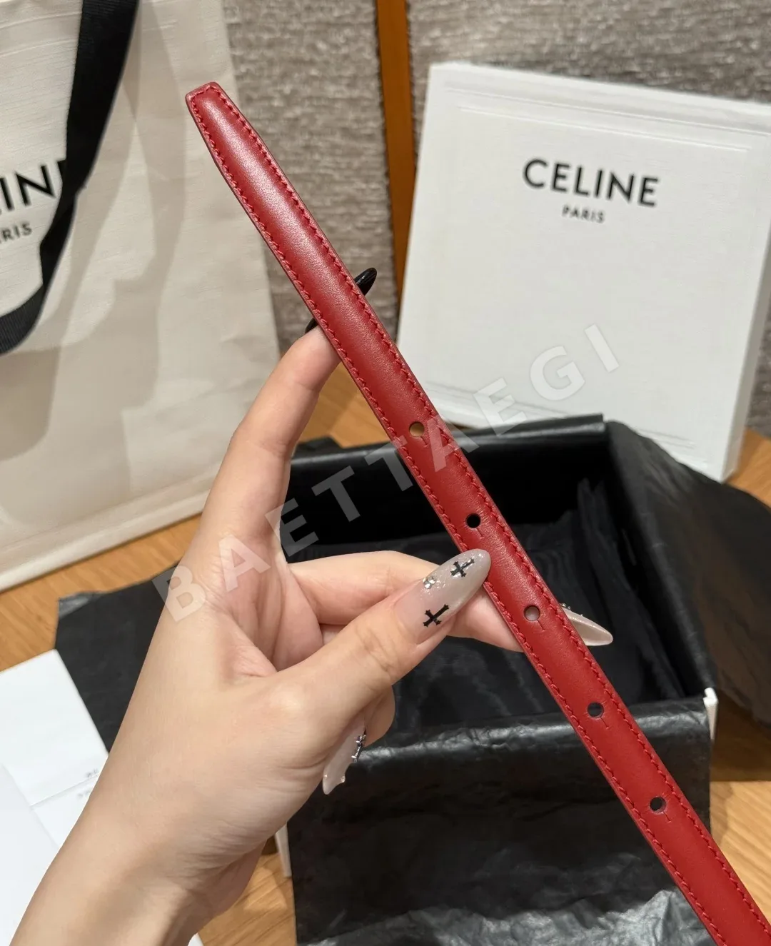셀린느 메종 13mm 가죽 벨트 상세 이미지 6