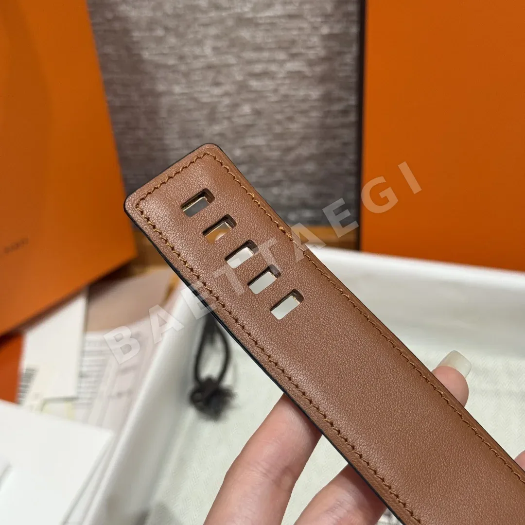 에르메스 코리에르 뒤 시앙 송아지가죽 벨트 32mm 상세 이미지 8