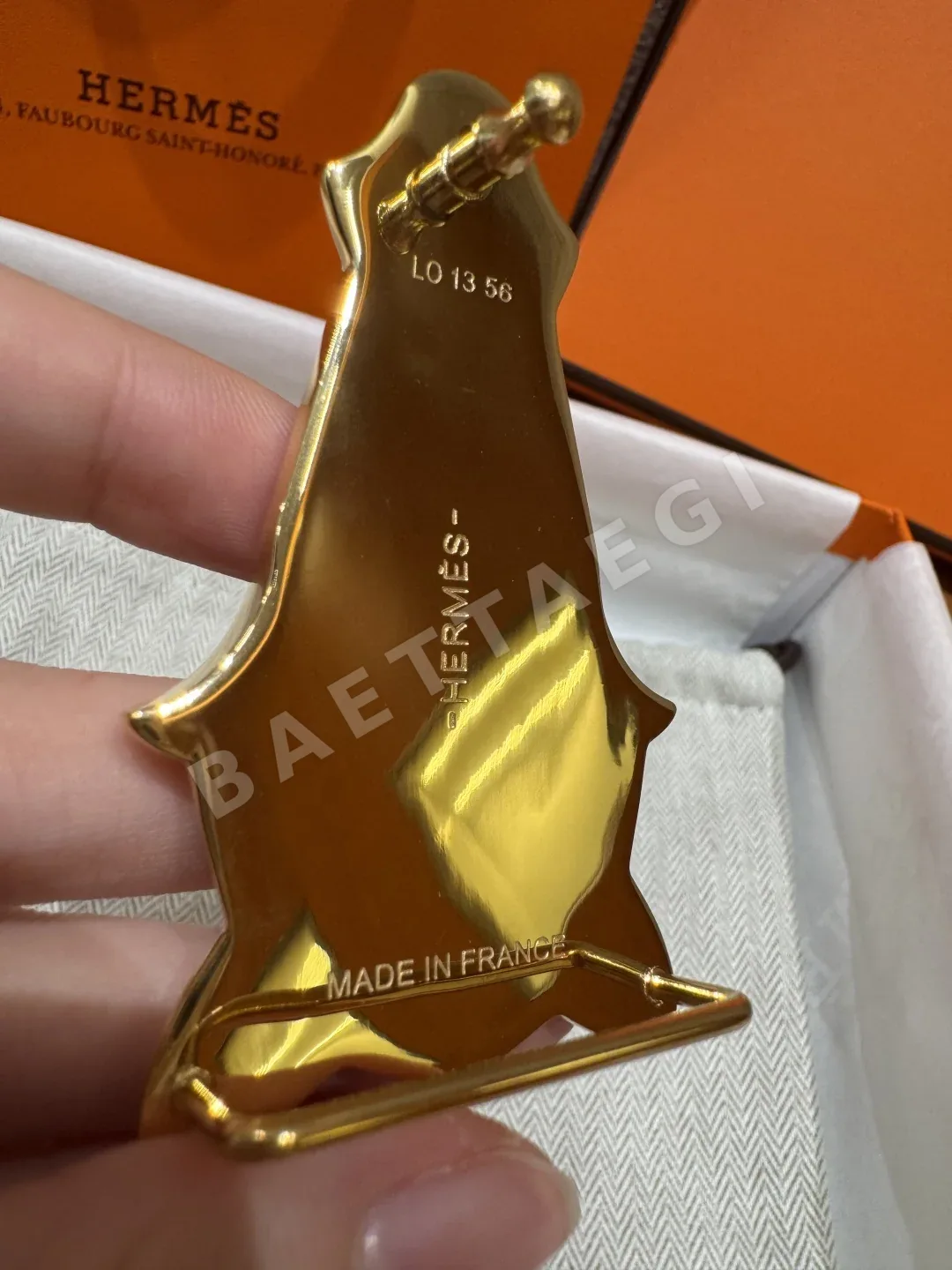 에르메스 셰느당크르 링크 버클 양면 송아지가죽 벨트 상세 이미지 9