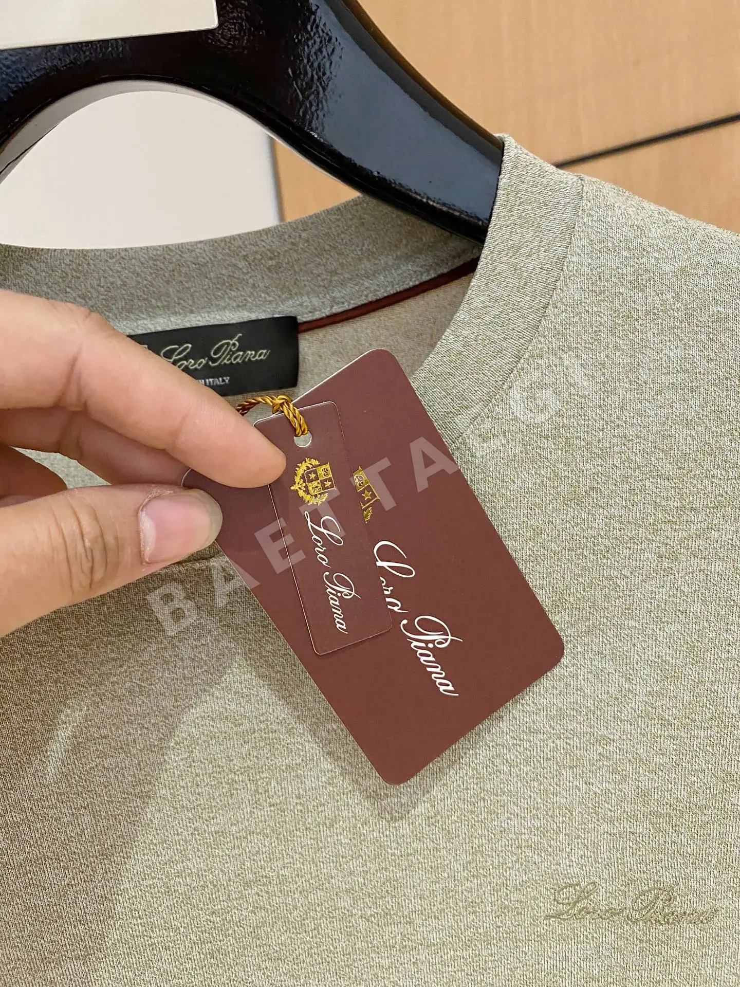 로로피아나 남성 린넨 혼방 반팔 티셔츠 상세 이미지 6