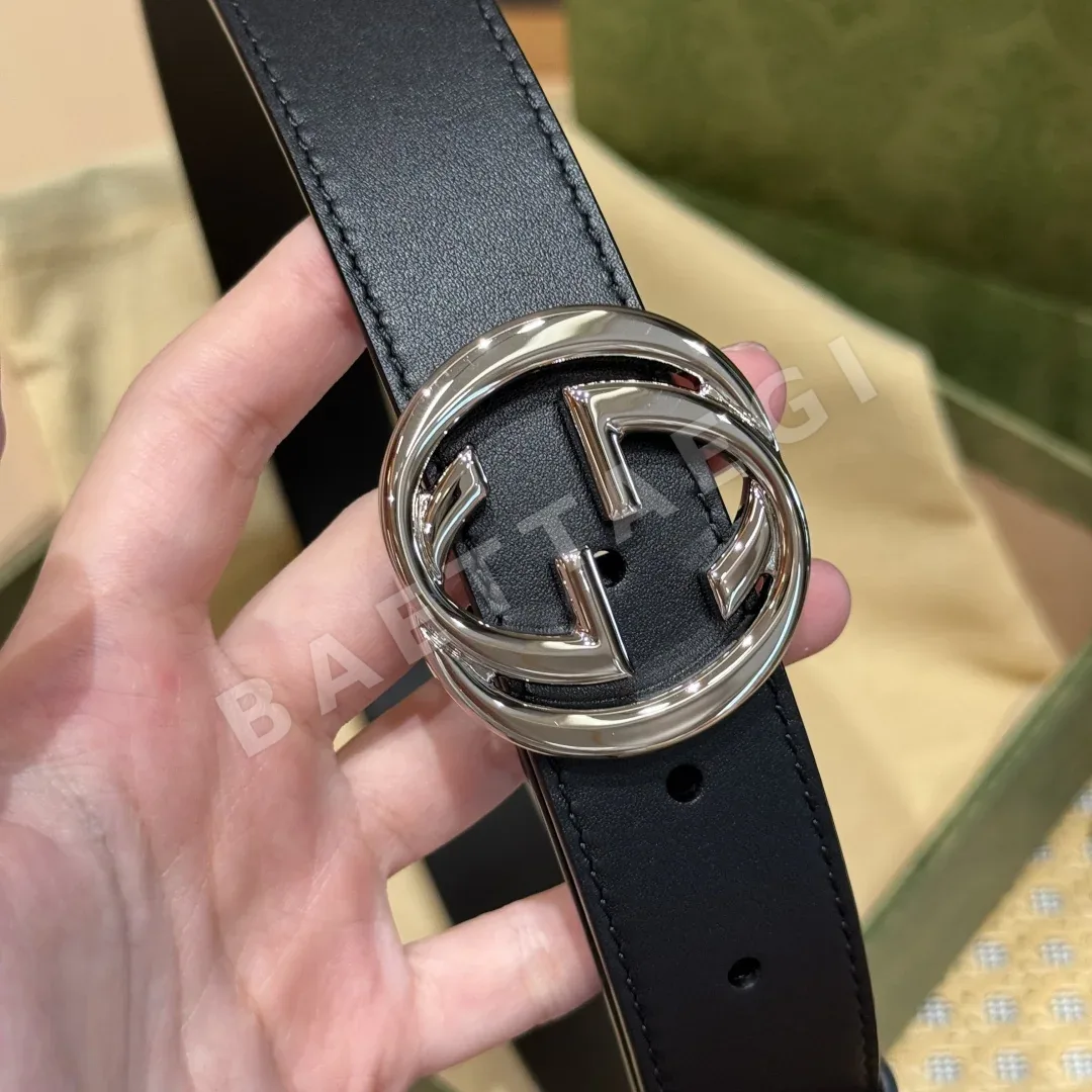 구찌 마몬트 실버 더블 G 가죽 벨트 3.0 CM 상세 이미지 5