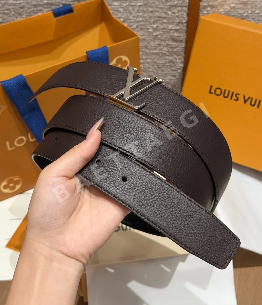 루이비통 아틀리에 35mm 리버시블 가죽 벨트 상세 이미지 2