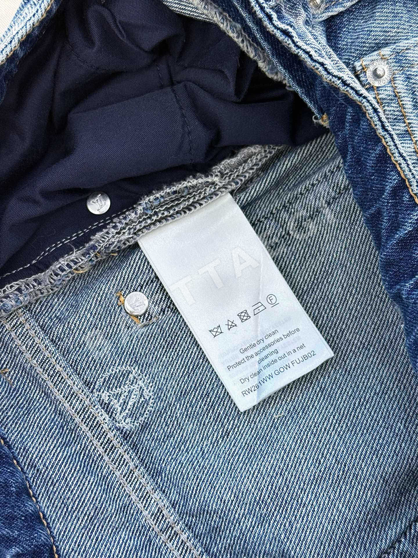 루이비통 LV SKI 스팽글 데님 와이드 팬츠 상세 이미지 9