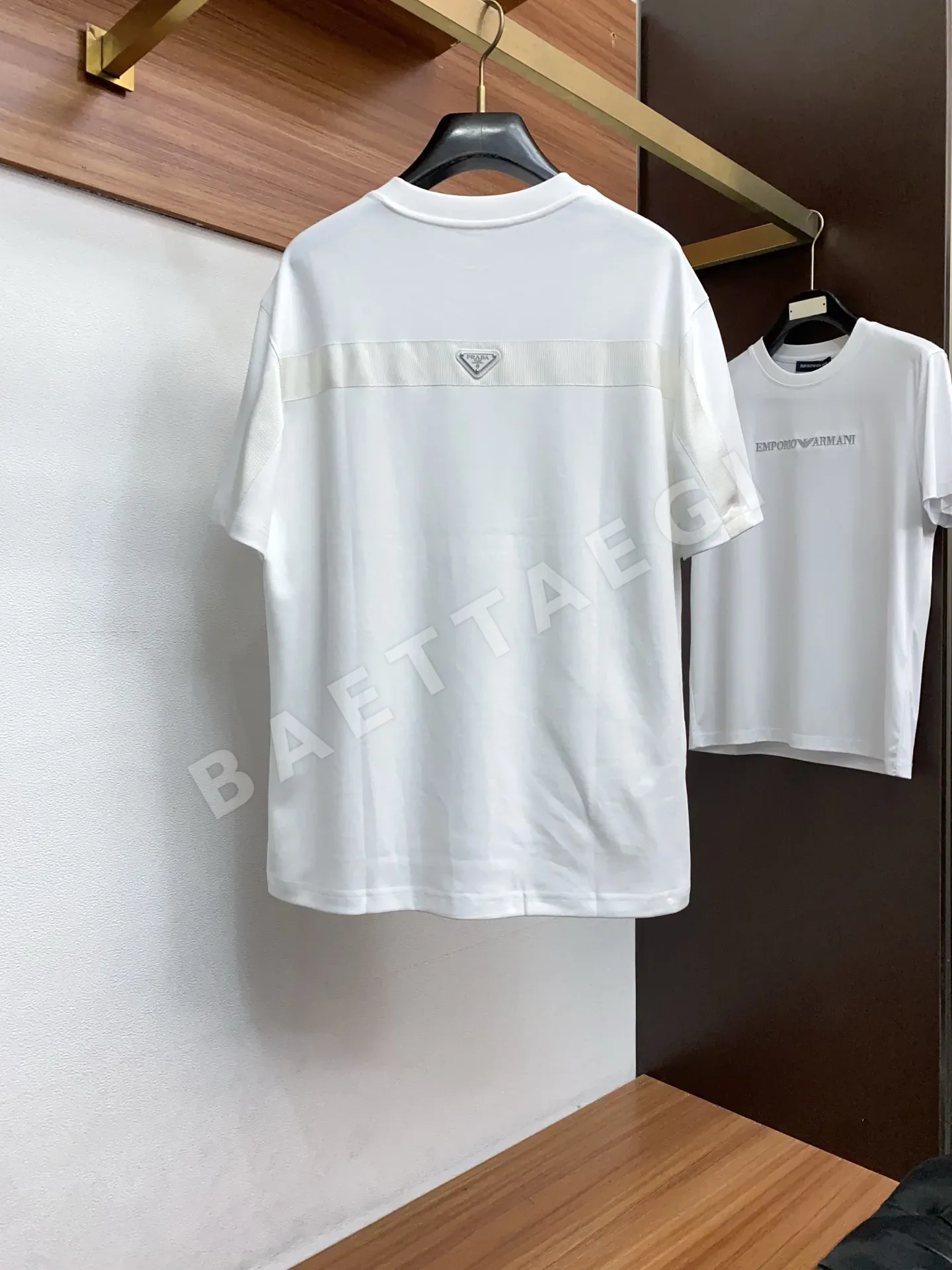 프라다 코튼 남성 반팔 티셔츠 1590 상세 이미지 9