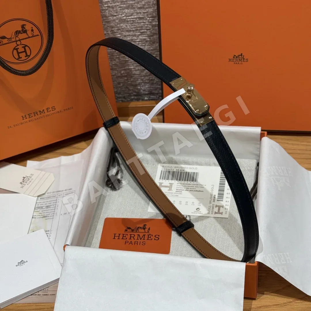 에르메스 켈리 버클 18mm 에슈프롬 가죽 벨트 상세 이미지 5
