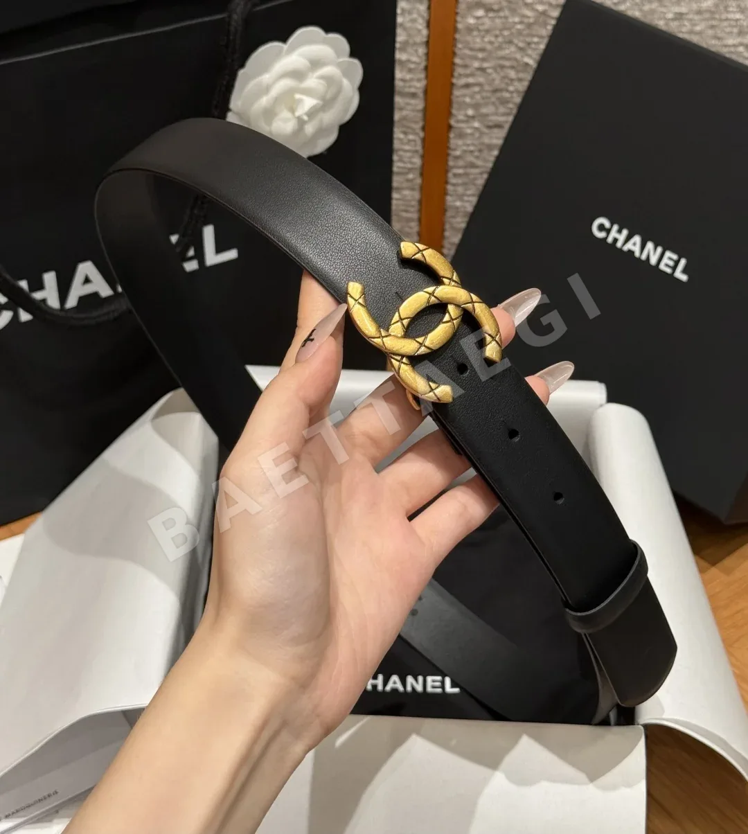 샤넬 클래식 더블 C 가죽 벨트 상세 이미지 3