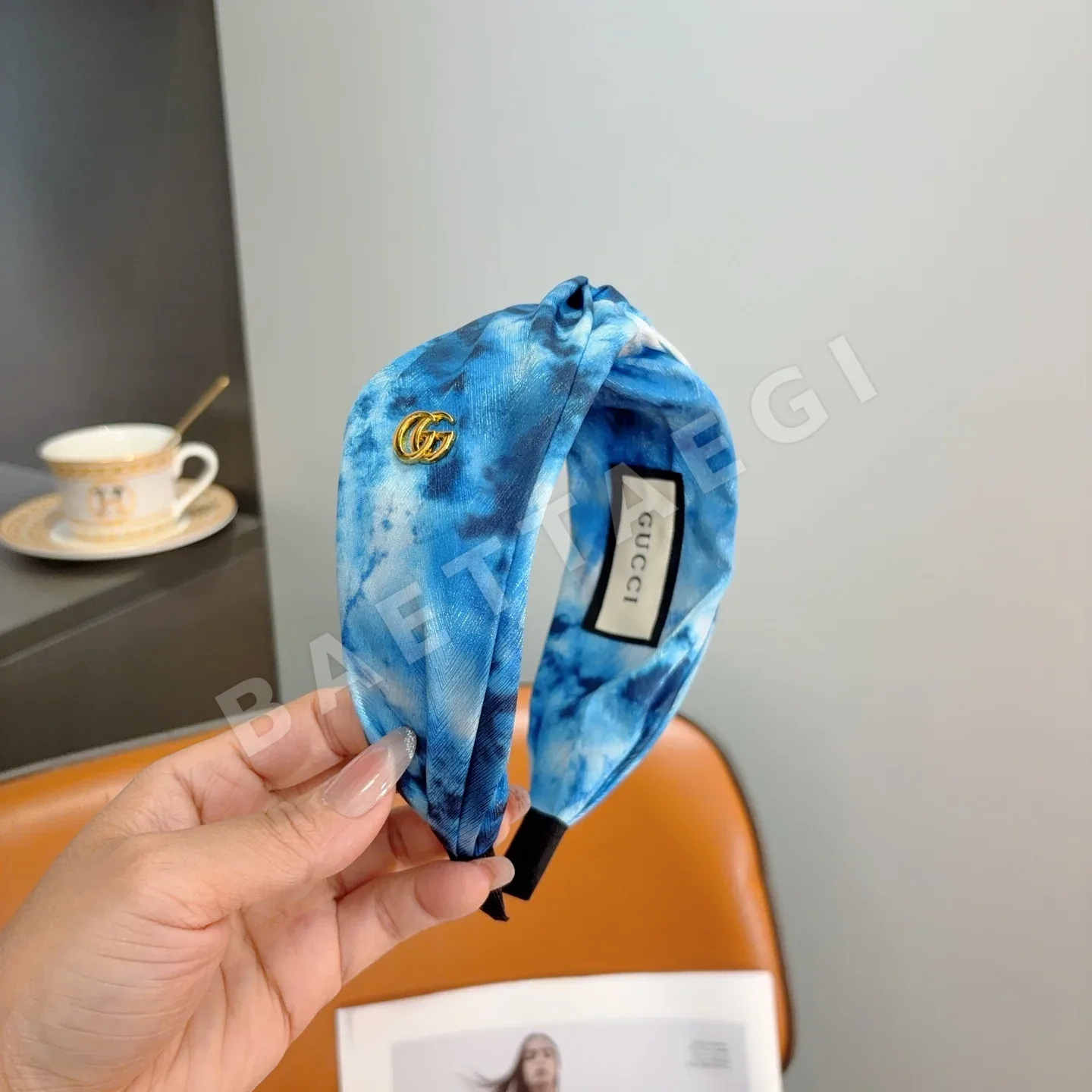 구찌 와이드 크로스 헤어밴드 상세 이미지 3