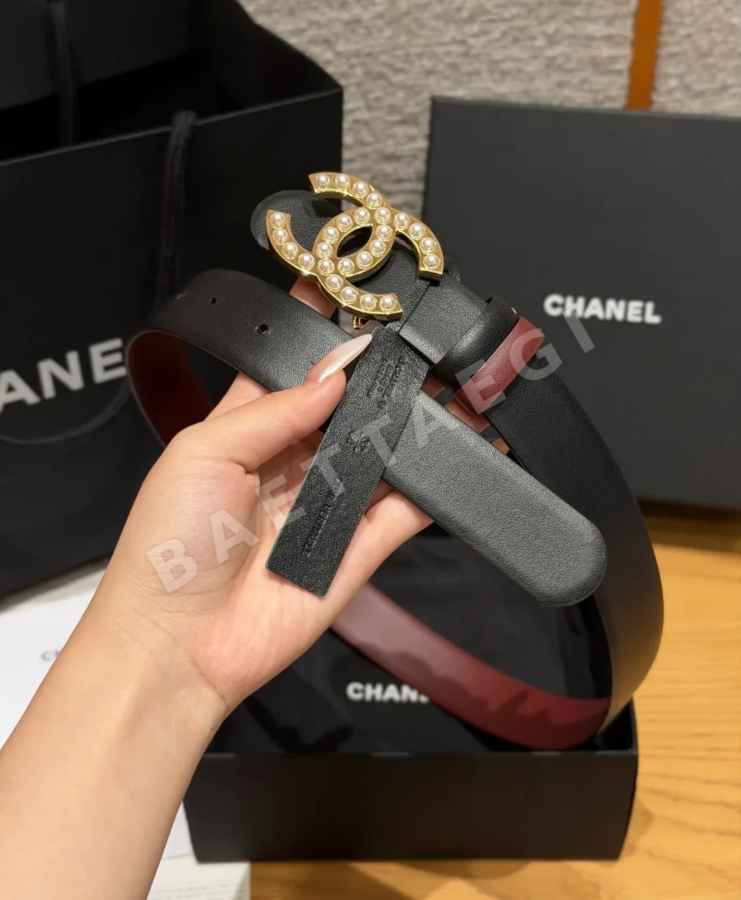 샤넬 리버시블 카프스킨 벨트 30mm 상세 이미지 5