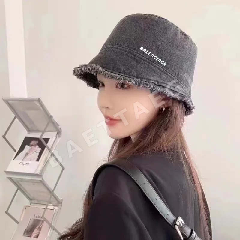 발렌시아가 워시드 데님 버킷 햇 81594