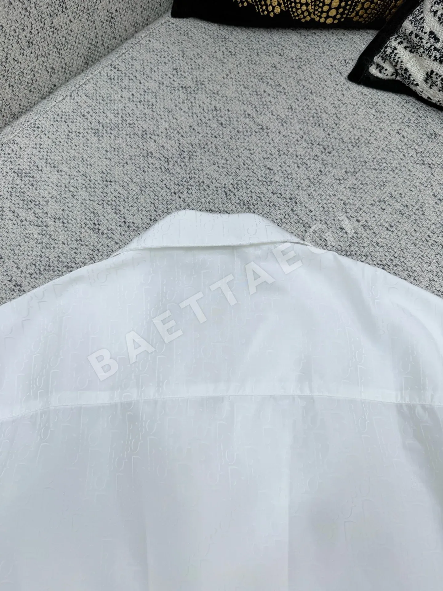 디올 오블리크 프린트 남성 면 실크 반팔 티셔츠 상세 이미지 9