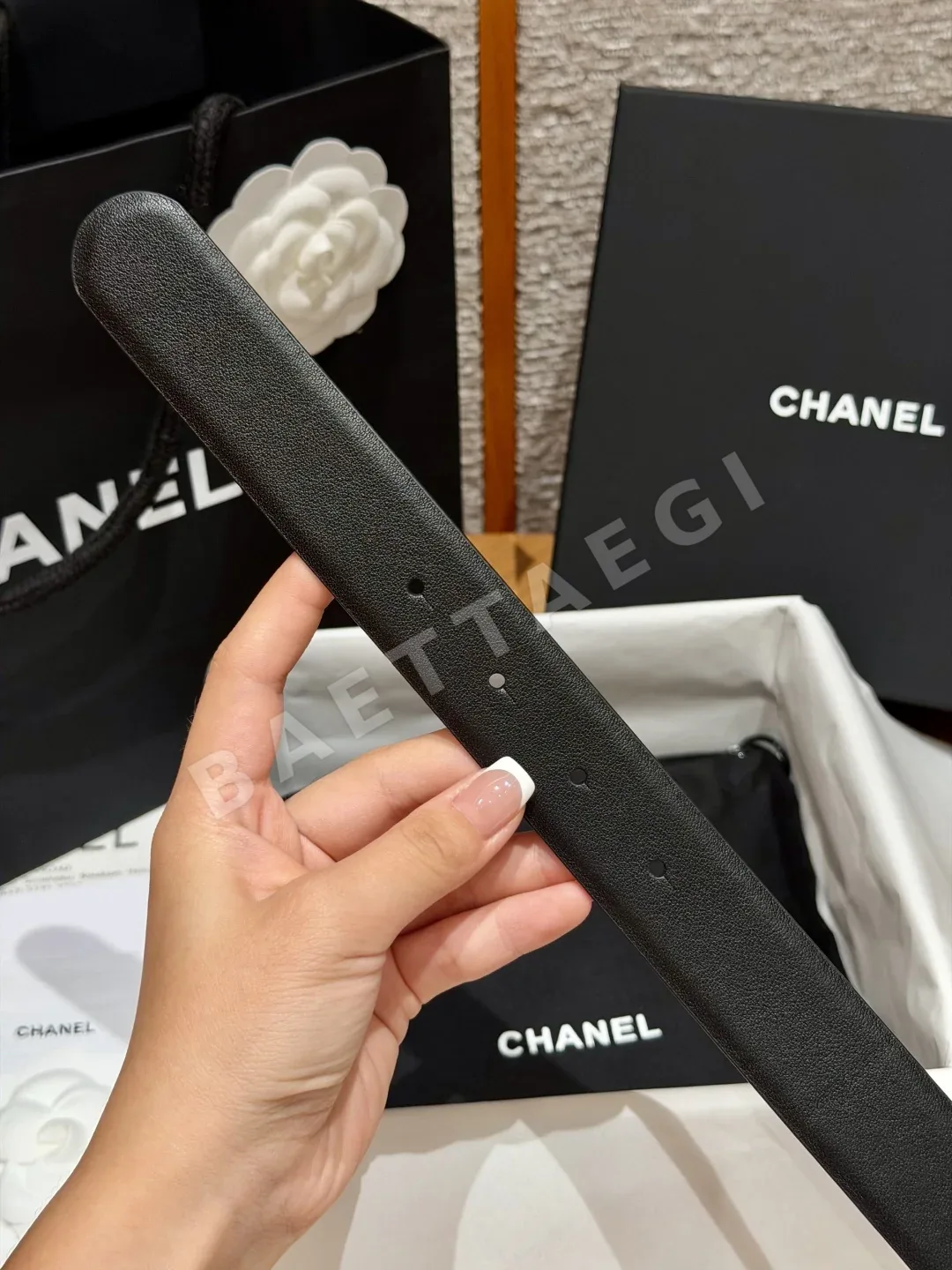 샤넬 클래식 더블 C 가죽 벨트 상세 이미지 8