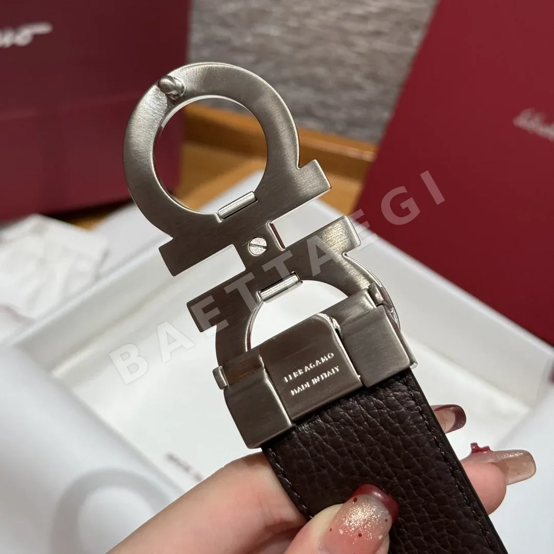 페레가모 간치니 버클 양면 가죽 벨트 상세 이미지 6