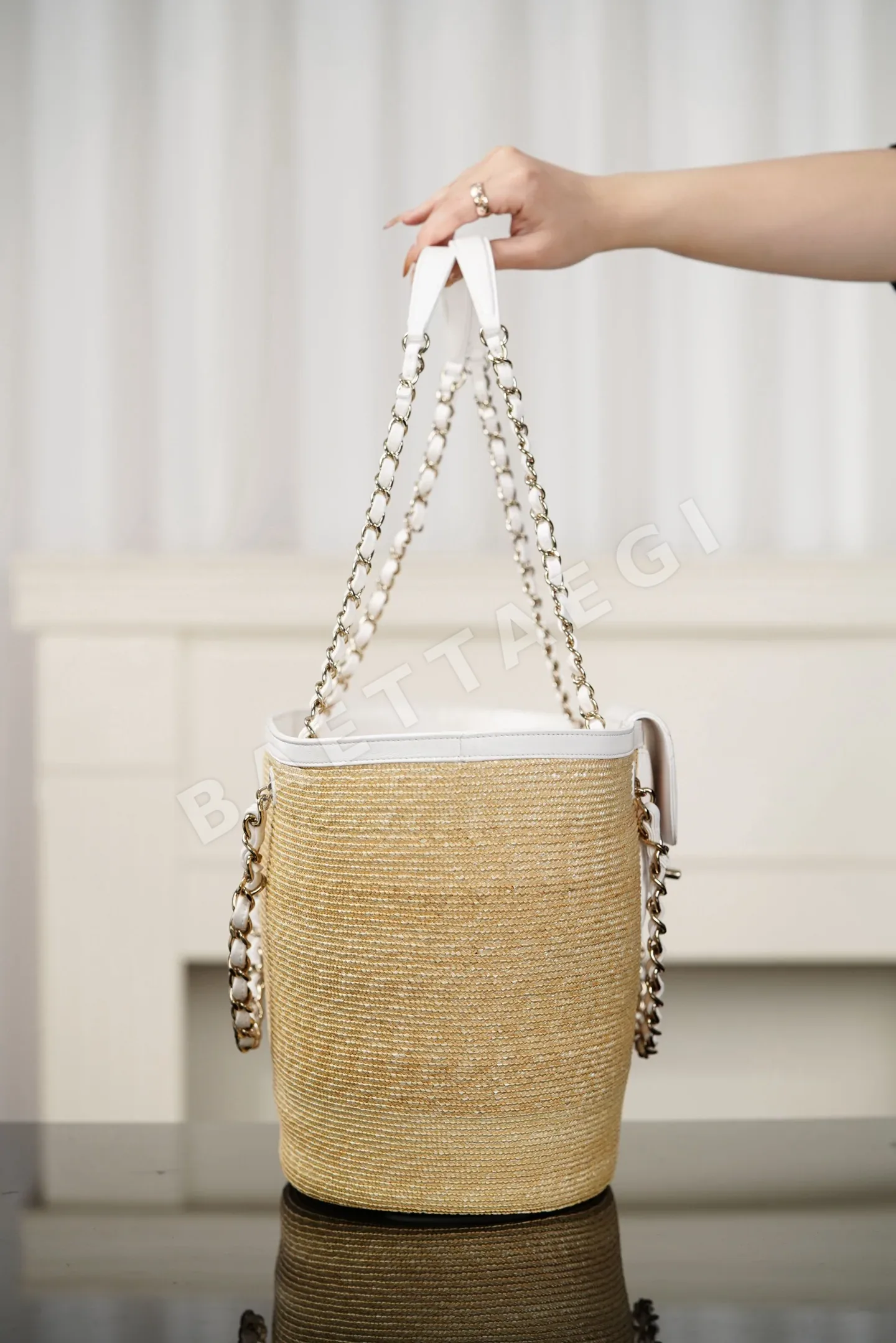 샤넬 라피아 라탄 바스켓 가방 상세 이미지 7