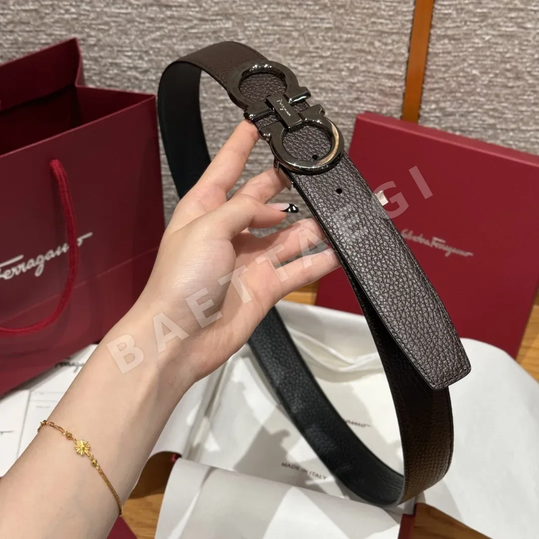 페레가모 간치니 가죽 양면 벨트 상세 이미지 4