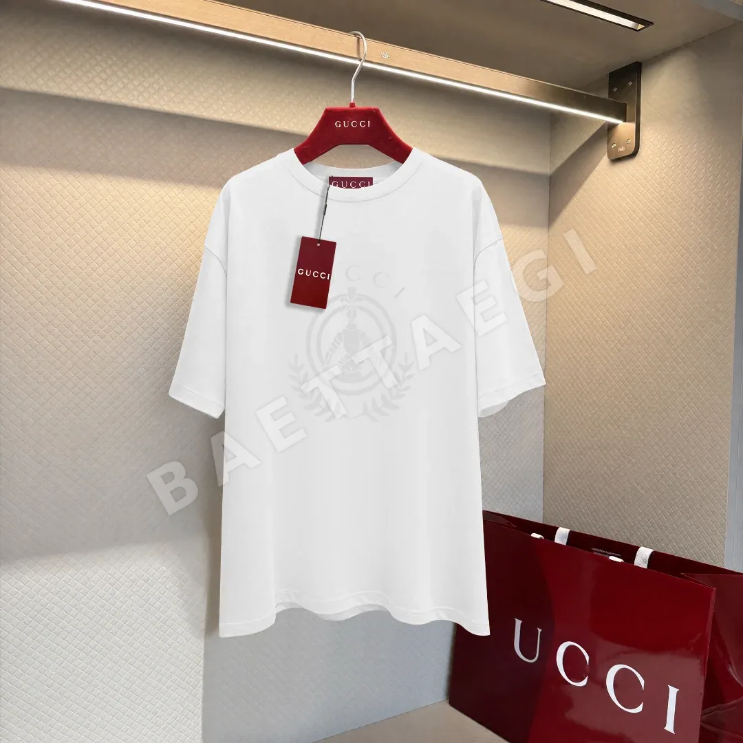 구찌 G 브랜드 한정 라이더 배지 여성 반팔 티셔츠 88225