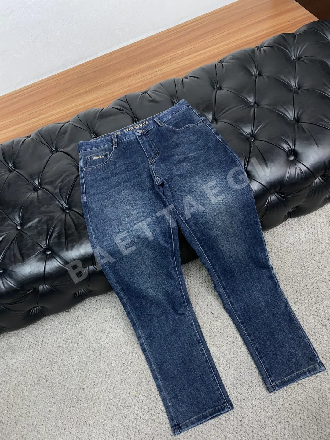 버버리 슬림핏 스트레이트 레그 남성 바지 상세 이미지 6