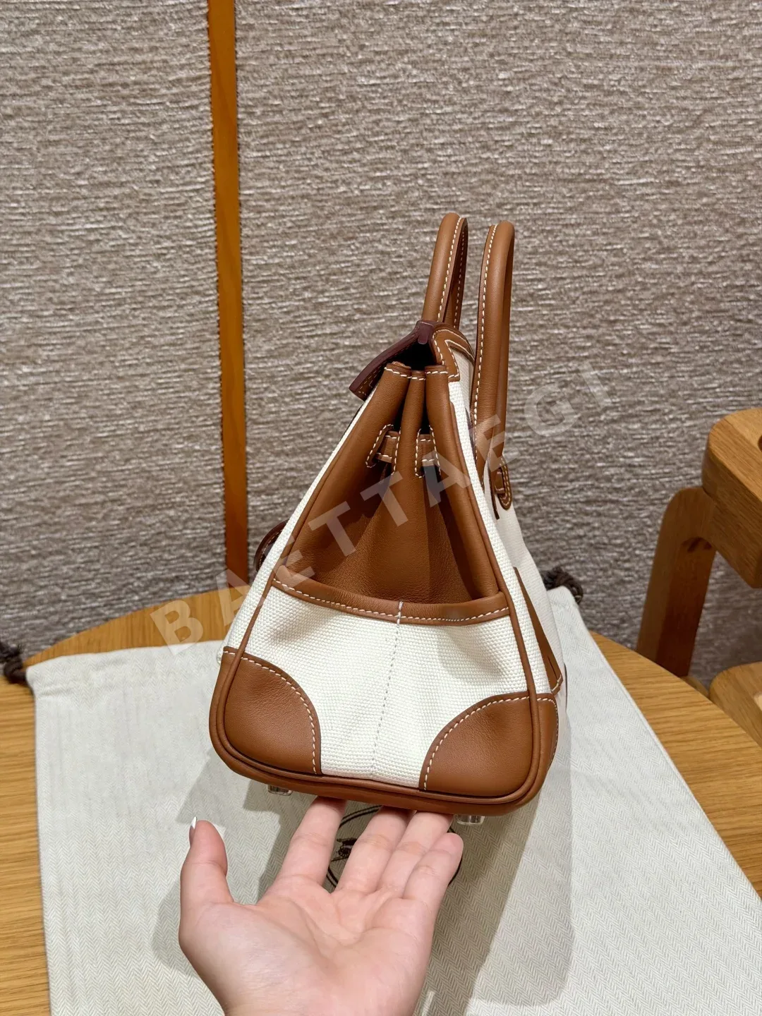 에르메스 버킨카고 캔버스 가방 상세 이미지 4