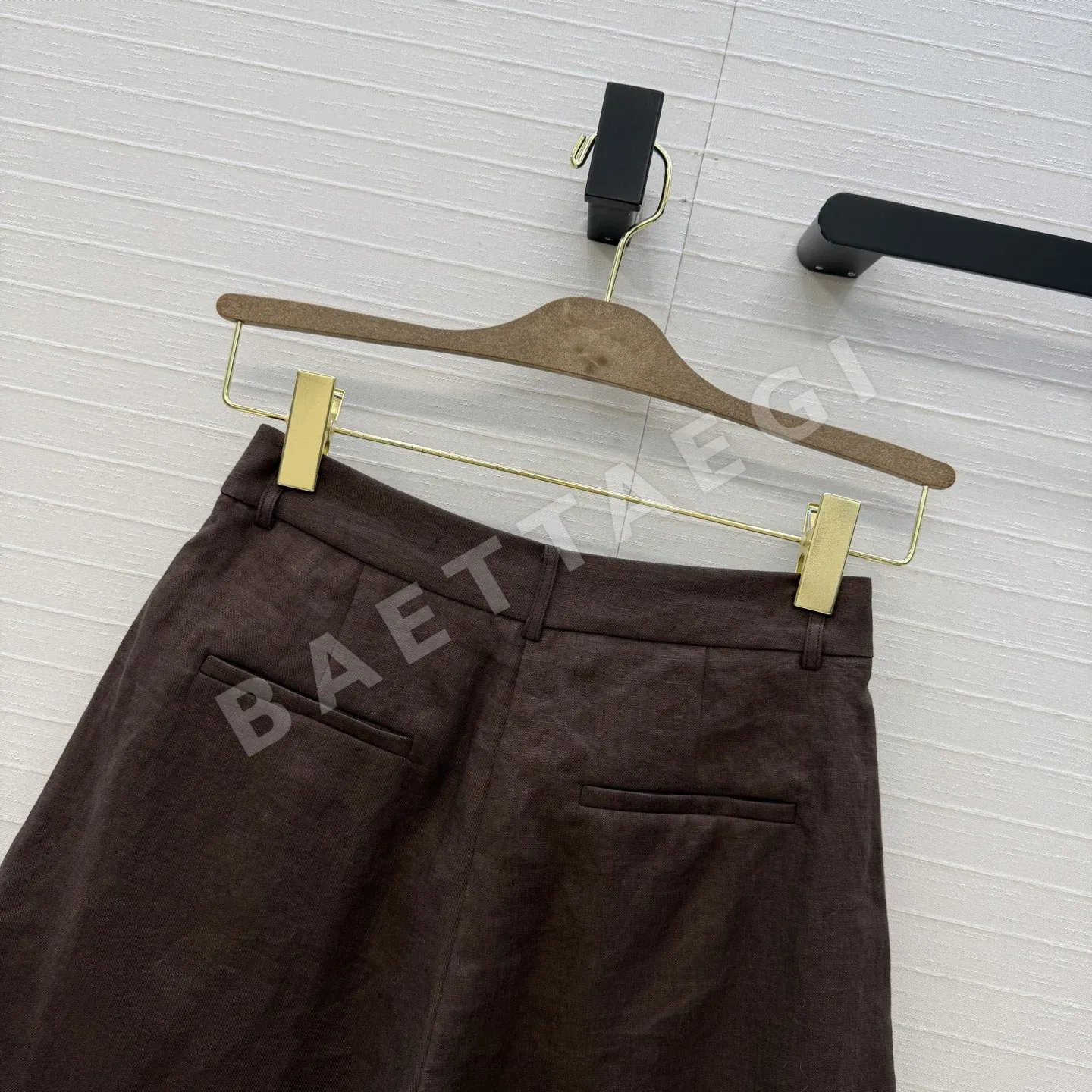 로로피아나 린넨 와이드 스트레이트 레그 여성 바지 상세 이미지 9