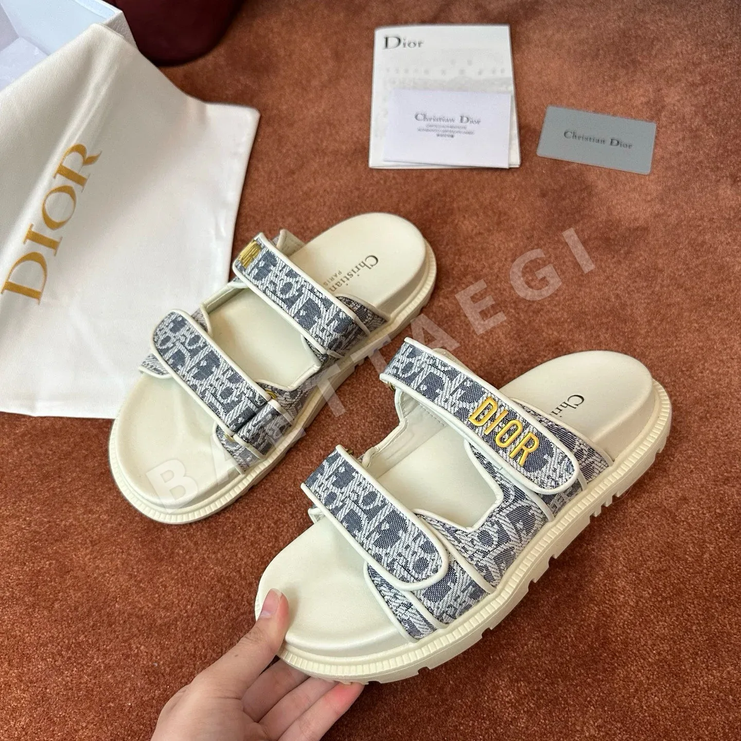 디올 자수 자카드 샌들 8639 상세 이미지 2