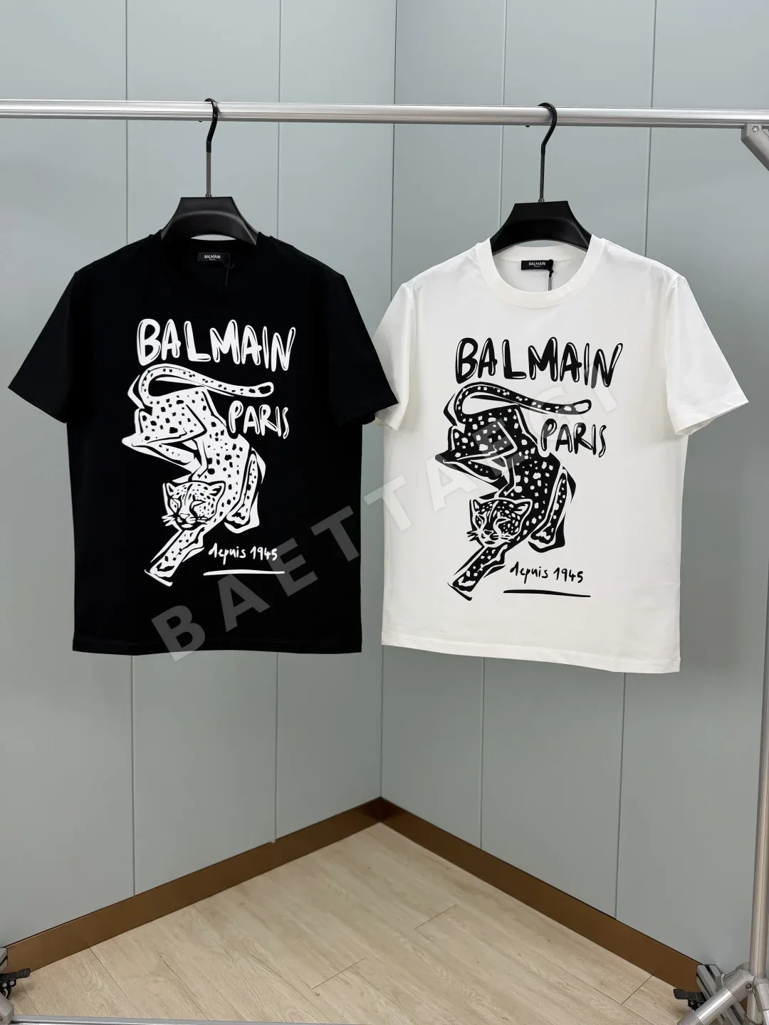발망 레오파드 프린트 로고 남성 반팔 티셔츠 상세 이미지 7