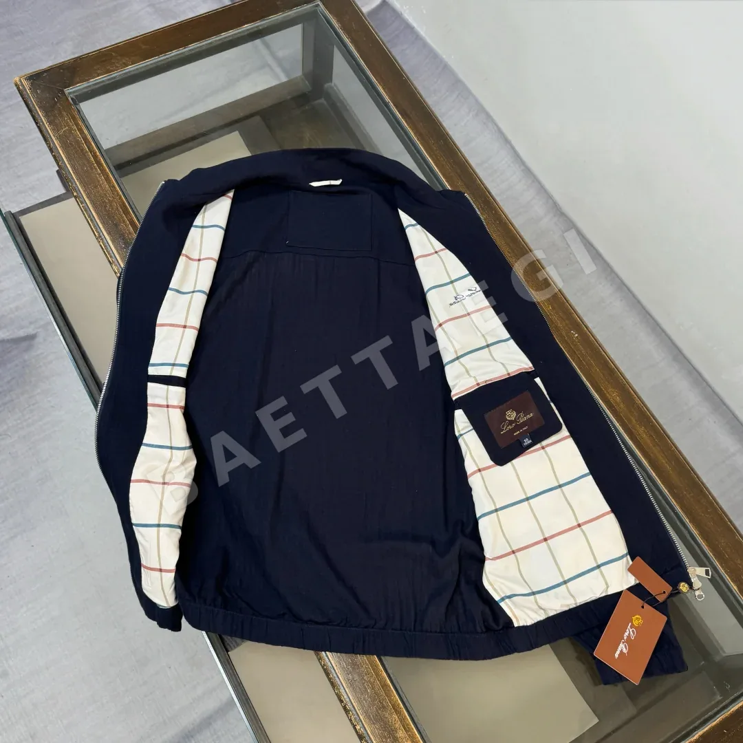 로로피아나 코튼 린넨 스탠드 카라 남성 자켓 상세 이미지 6