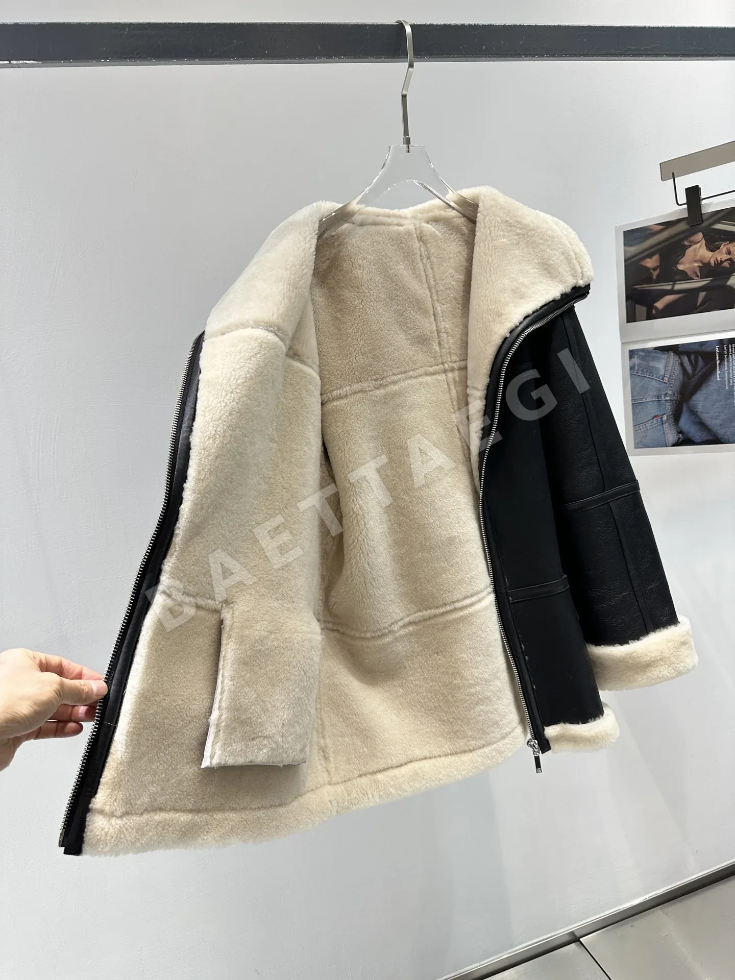 토템 울 퍼 여성 자켓 상세 이미지 5