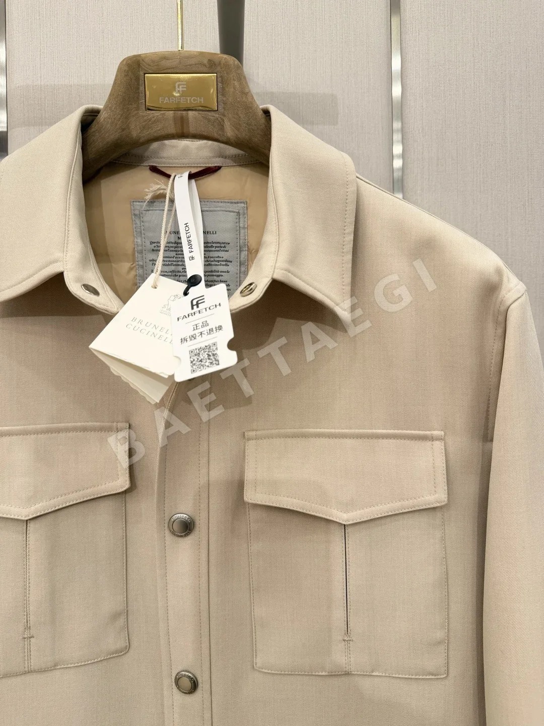 브루넬로쿠치넬리 다운 셔츠 스타일 남성 자켓 상세 이미지 7