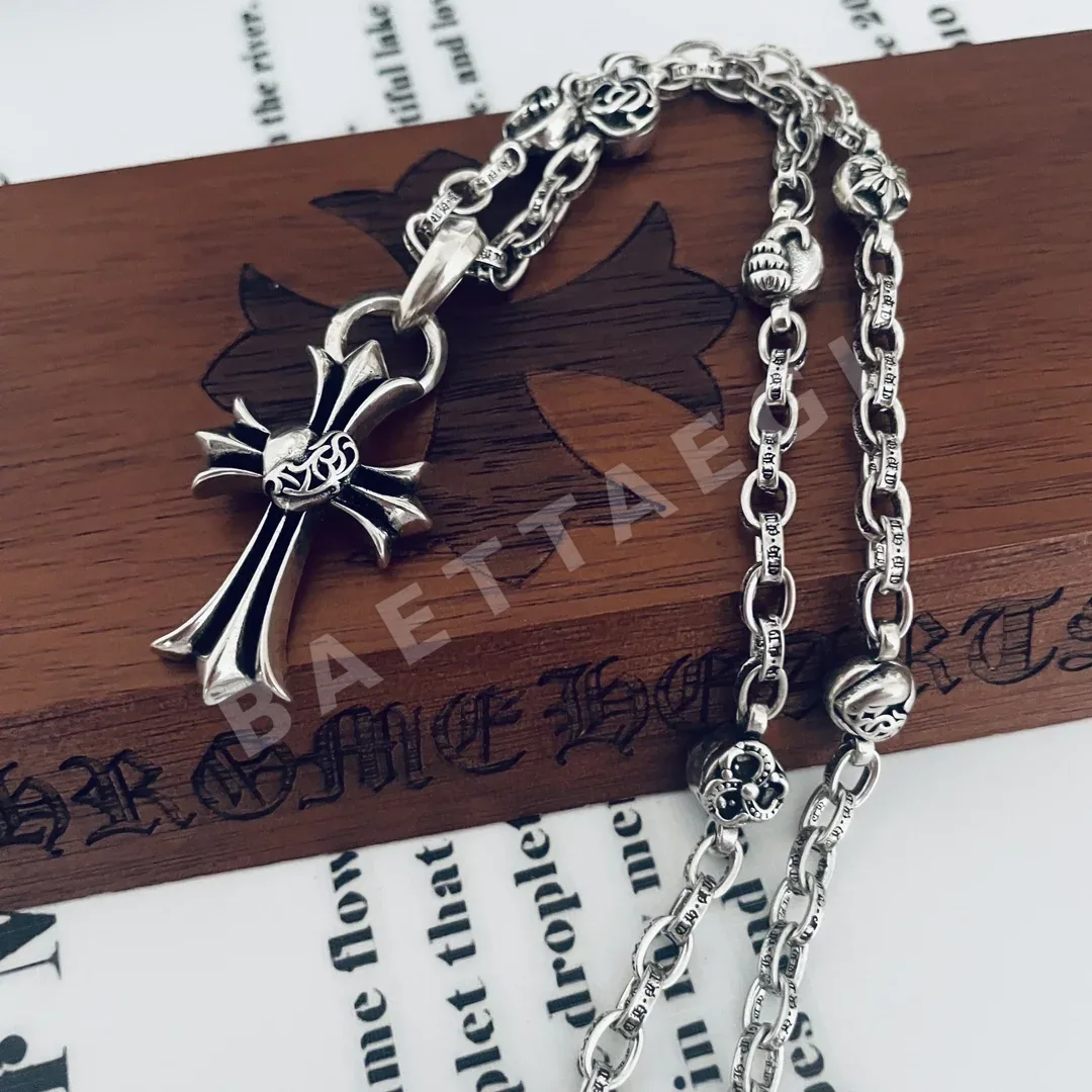 크롬하츠 클래식 레트로 크로스 하트 펜던트 목걸이 상세 이미지 2