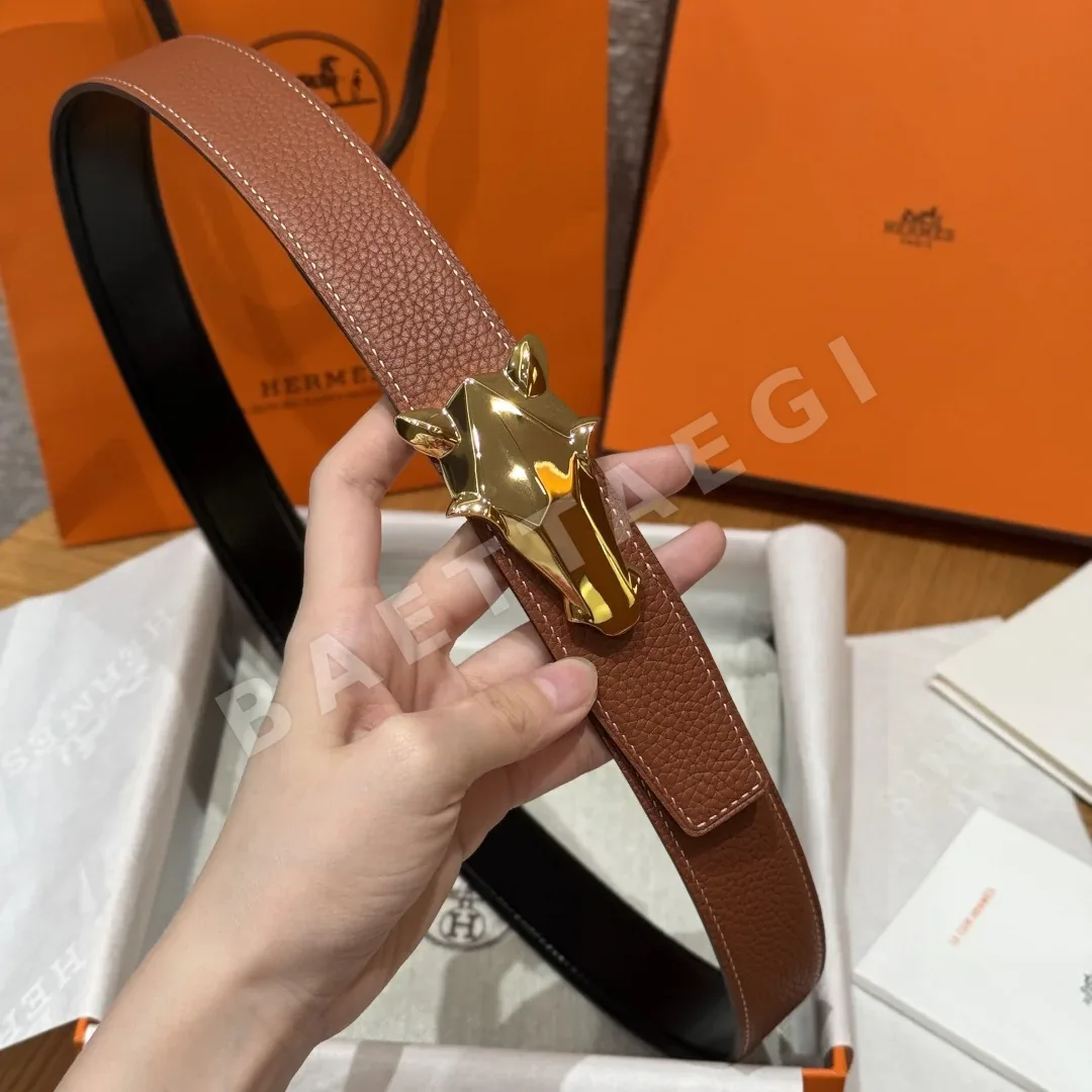 에르메스 셰느 당크르 링크 가죽 벨트 상세 이미지 4