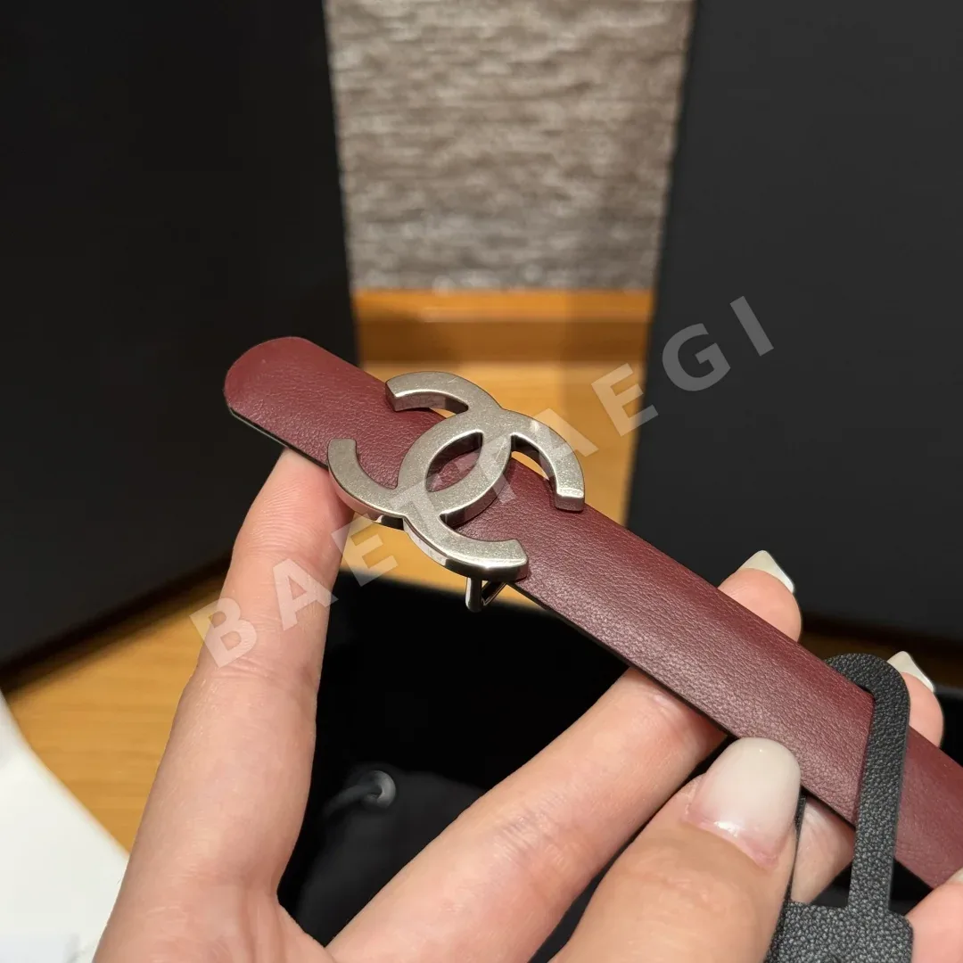 샤넬 슬림 양면 송아지가죽 벨트 상세 이미지 6