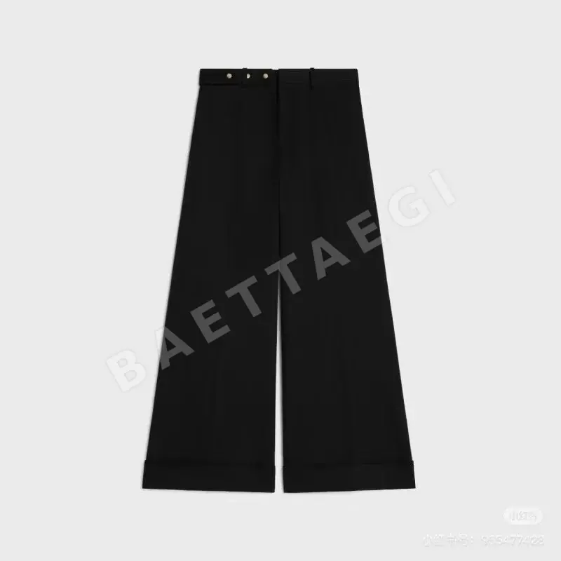 셀린느 와이드 레그 울 여성 바지 상세 이미지 2