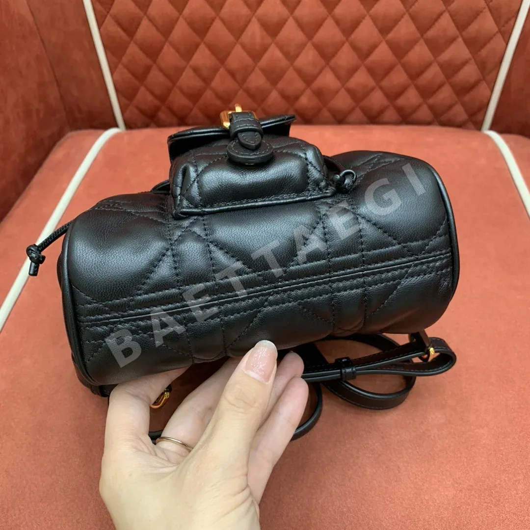 디올 카로 램스킨 백팩 스몰 블랙 상세 이미지 6