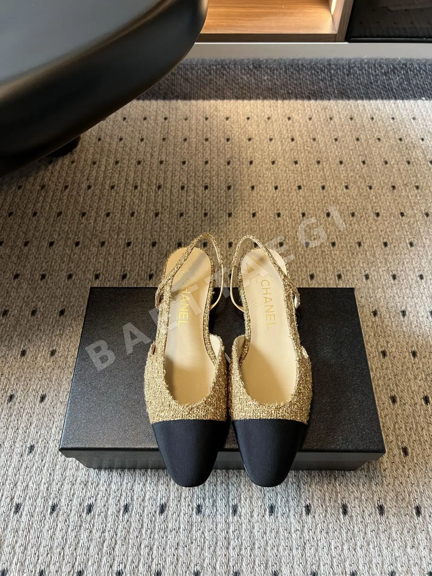 샤넬 힐 컬러 블록 160851