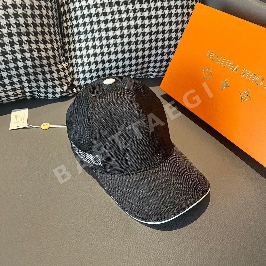 루이비통 체커보드 패턴 베이스볼 캡 상세 이미지 3