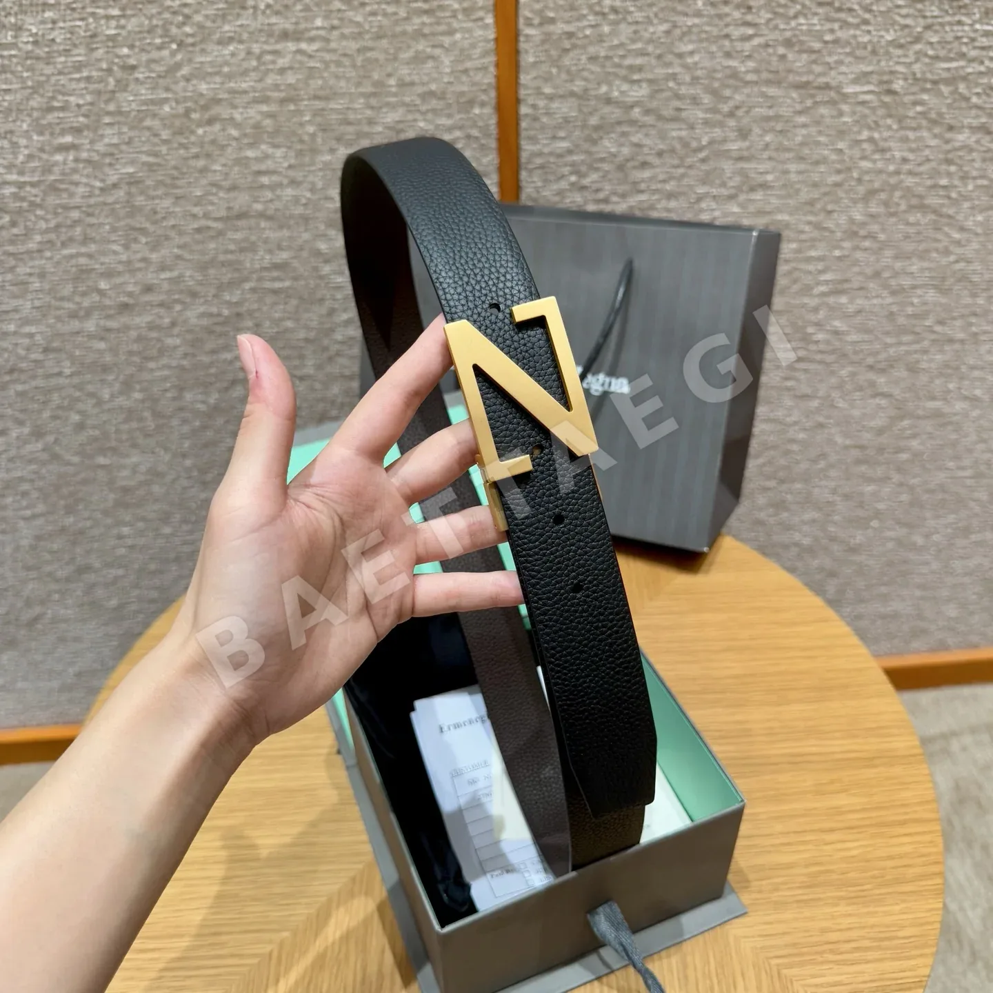제냐 양면 가죽 리버시블 벨트 상세 이미지 3