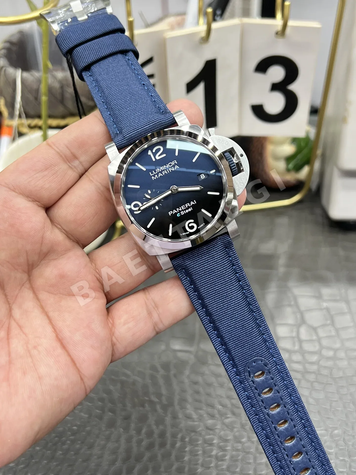 파네라이 PAM1157 블루 다이얼 자동 VS 공장 레플리카 43762 Panerai 상세 이미지 9