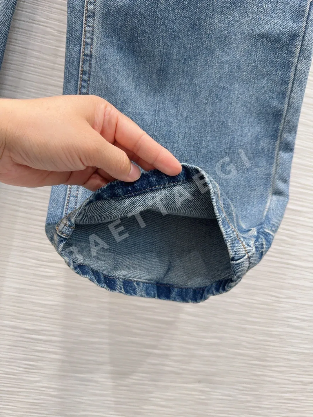 생로랑 3D 테일러링 슬림핏 여성 데님 바지 상세 이미지 6