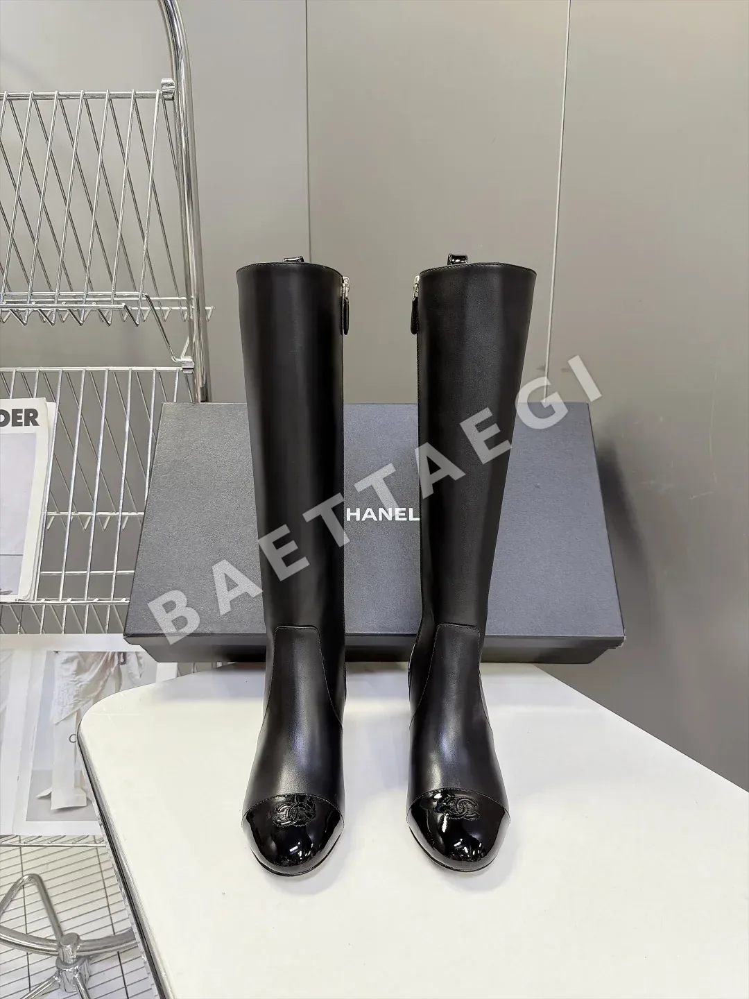 샤넬 부츠 램스킨 진주 더블 C 로고 상세 이미지 1