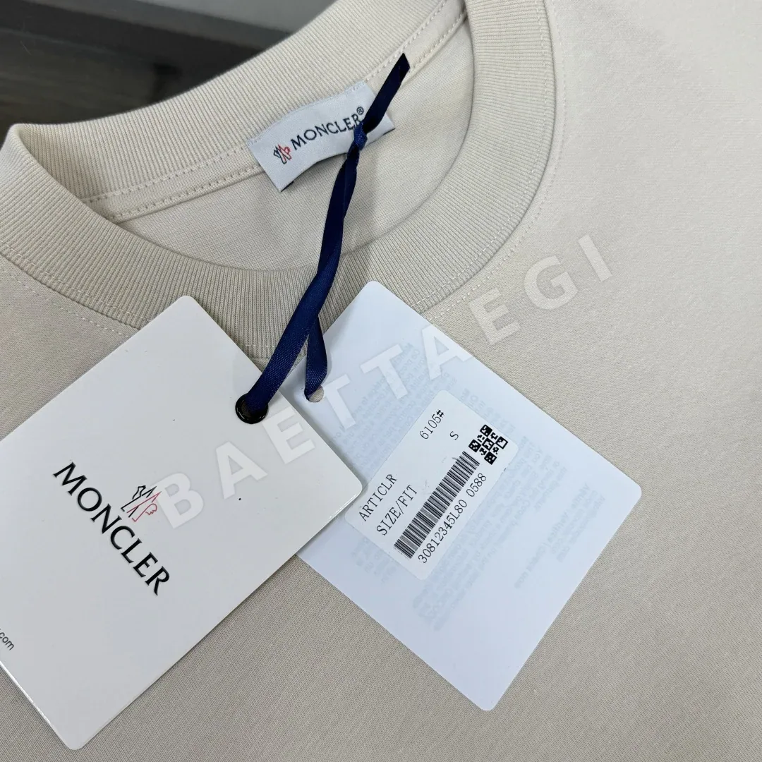 몽클레르 크루넥 코튼 남성 반팔 티셔츠 상세 이미지 5