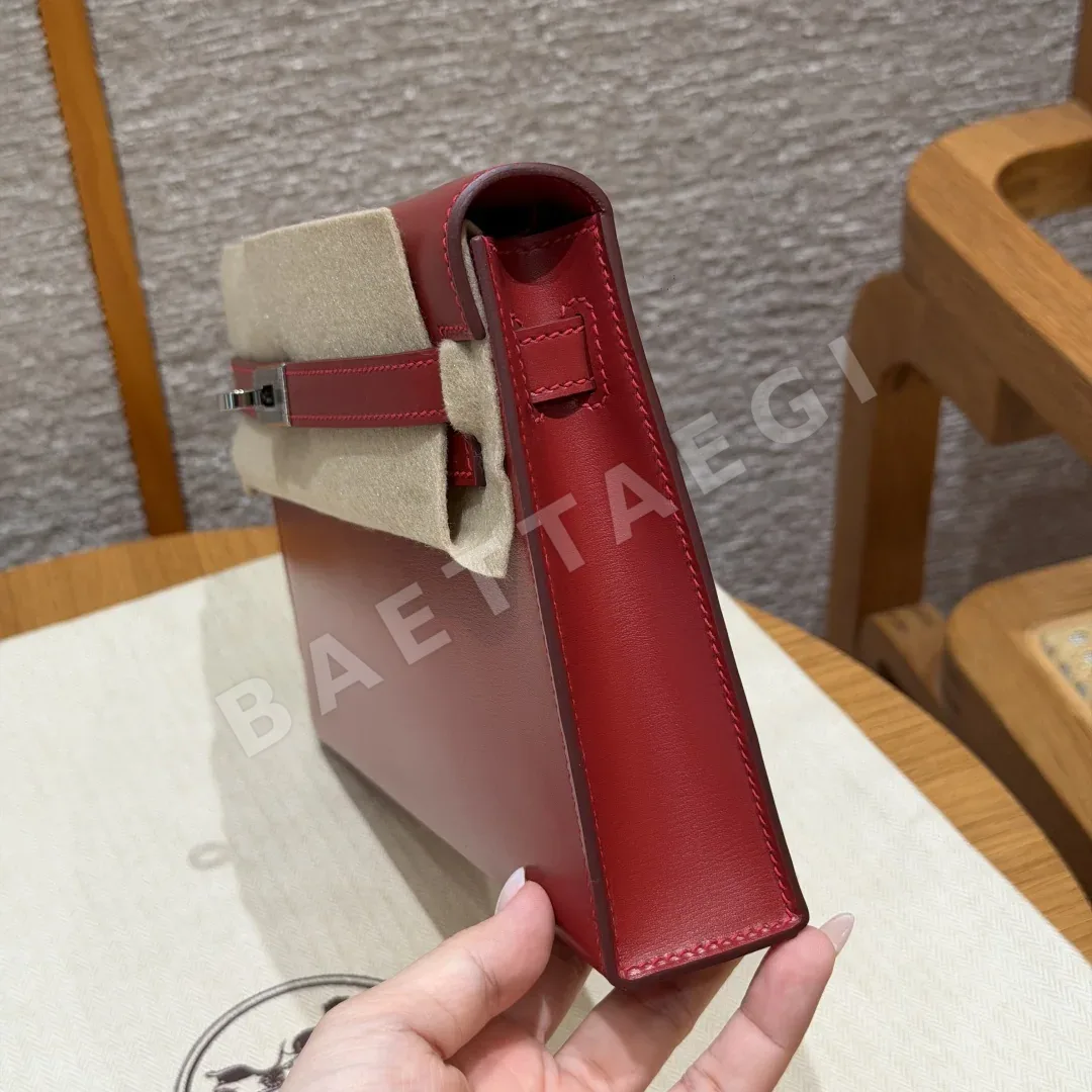 에르메스 켈리 엘란 칠리 레드 가죽 가방 상세 이미지 5