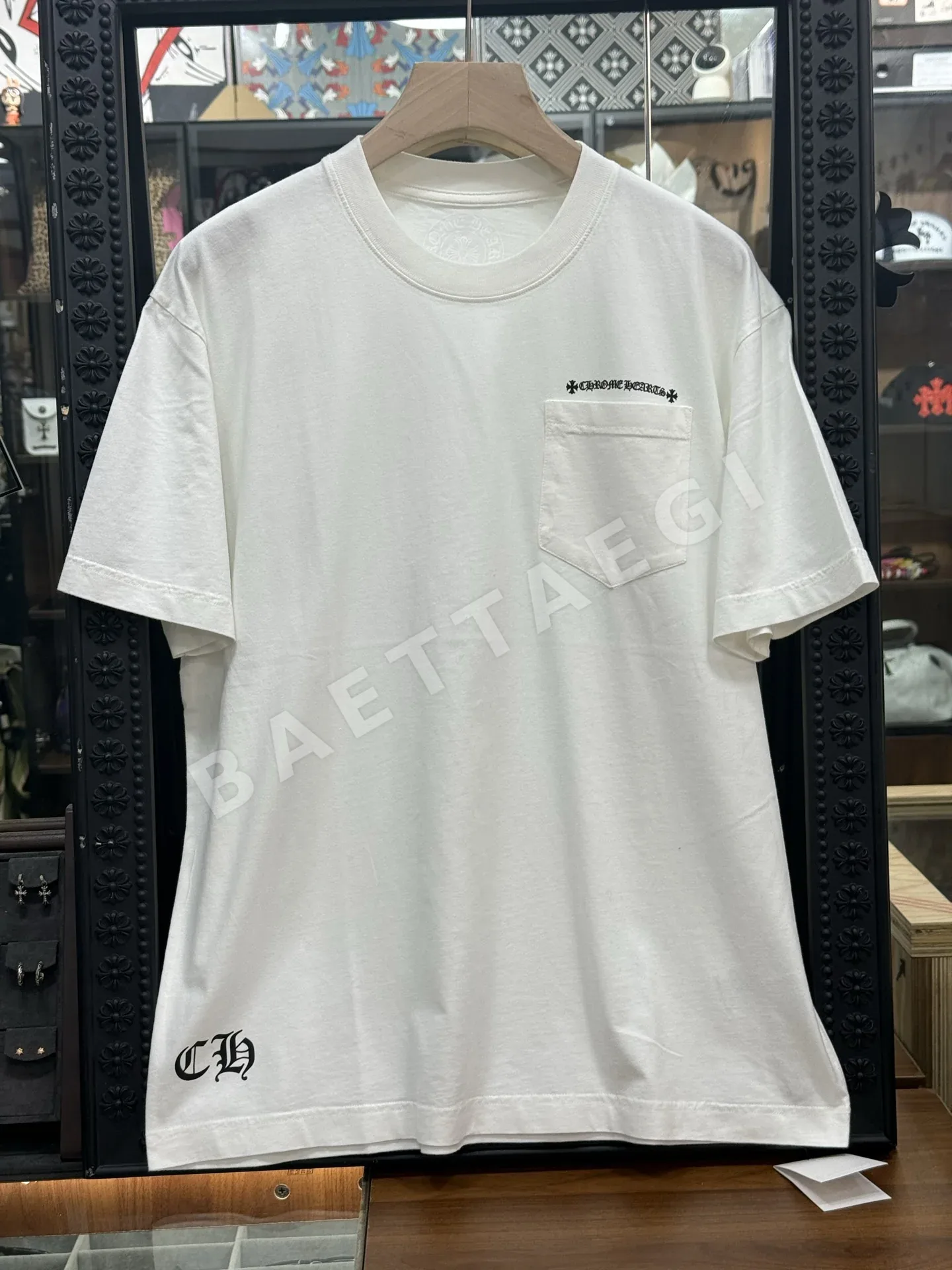 크롬하츠 크로스 프린트 크루넥 반팔셔츠 50074