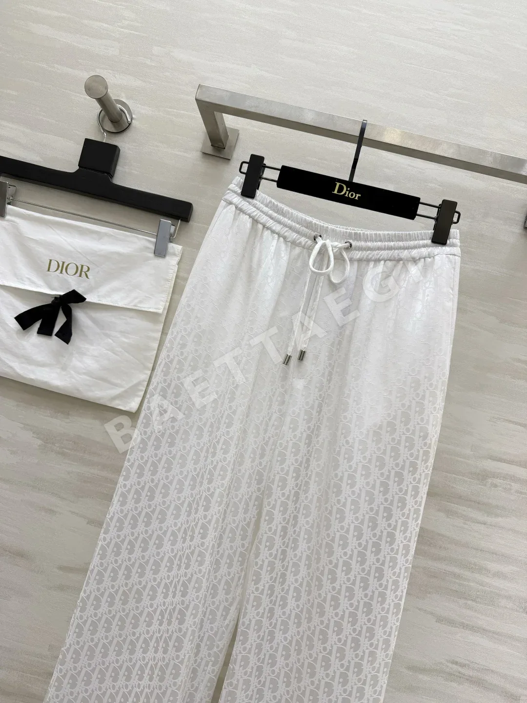 디올 아세테이트 자카드 와이드 레그 바지 상세 이미지 9