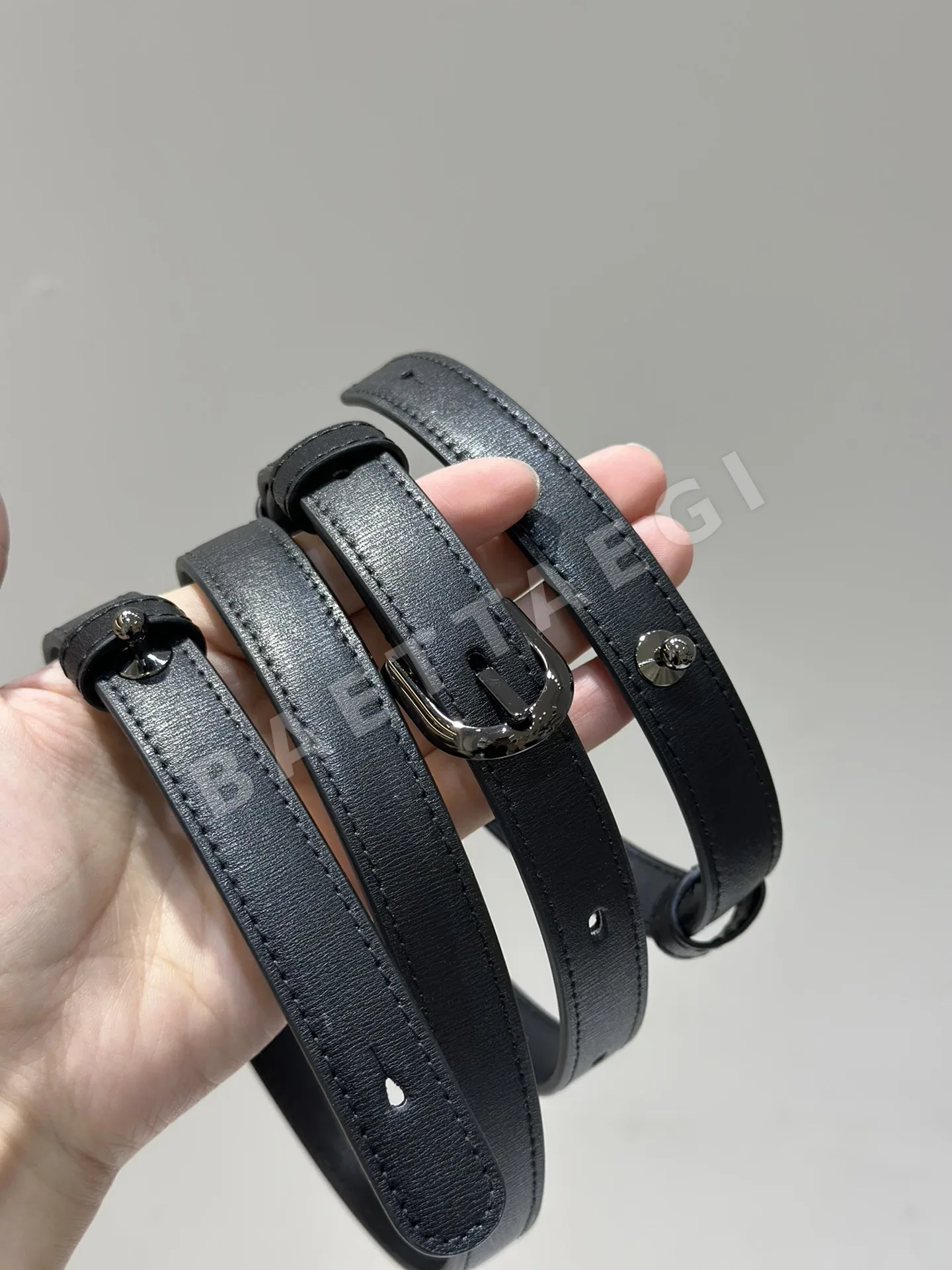 델보 더블 링 브릴리언트 박스 가죽 가방 상세 이미지 9